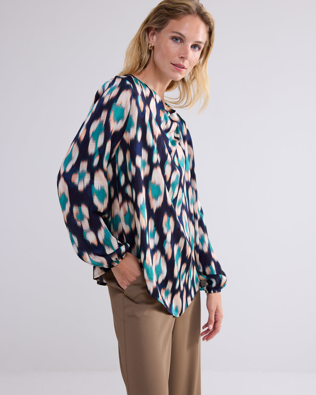 Ikat top watervalhals