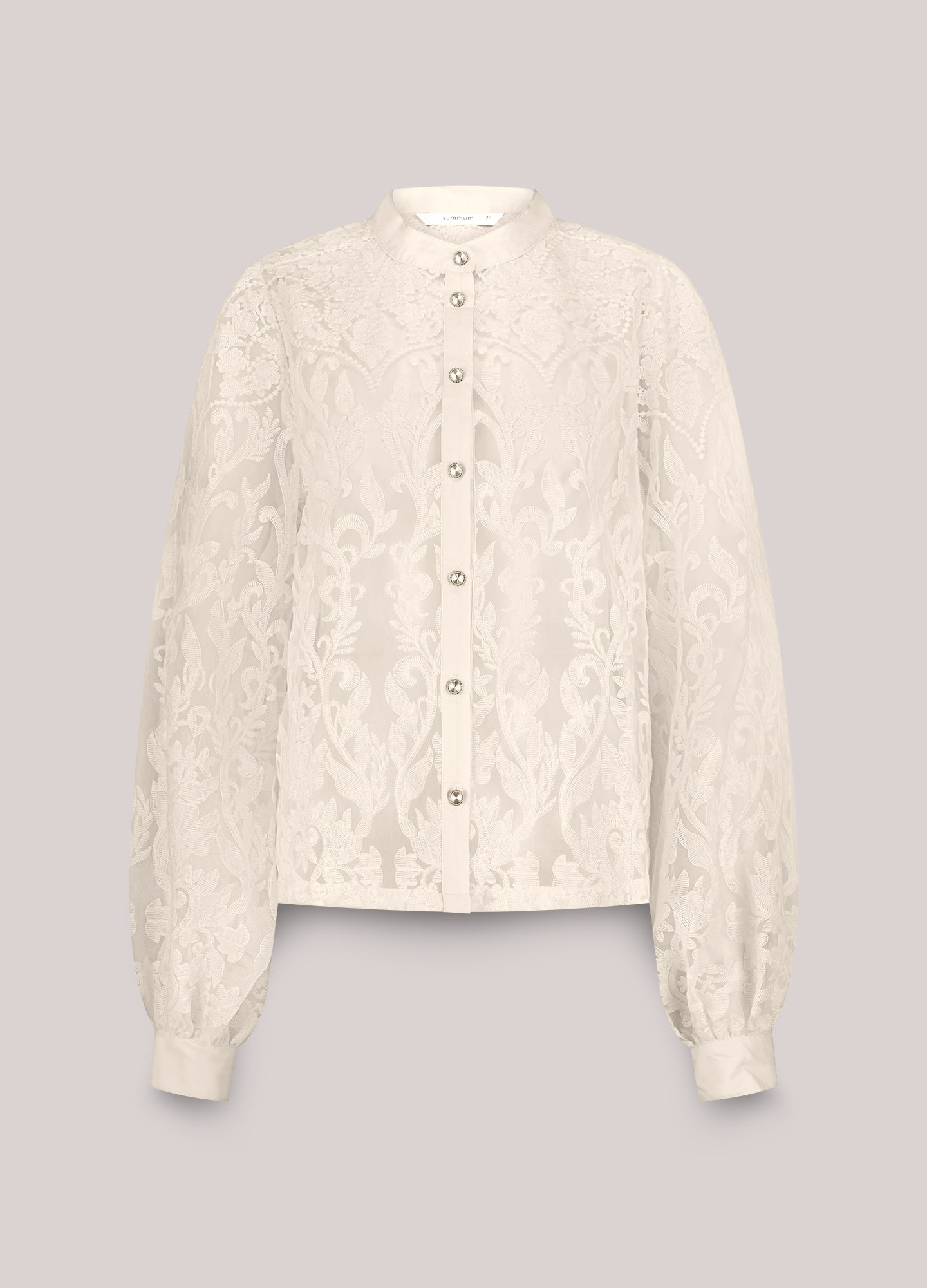 Transparante blouse van kant