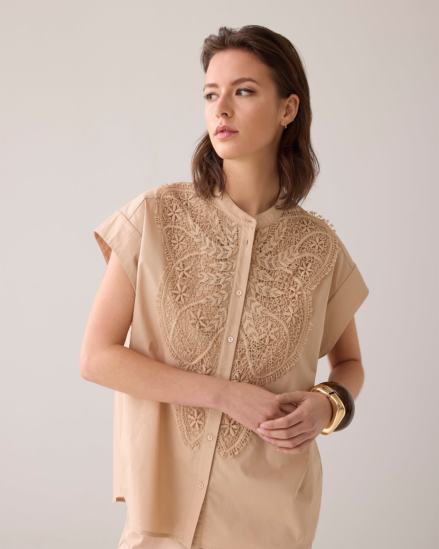 Crispy poplin blouse