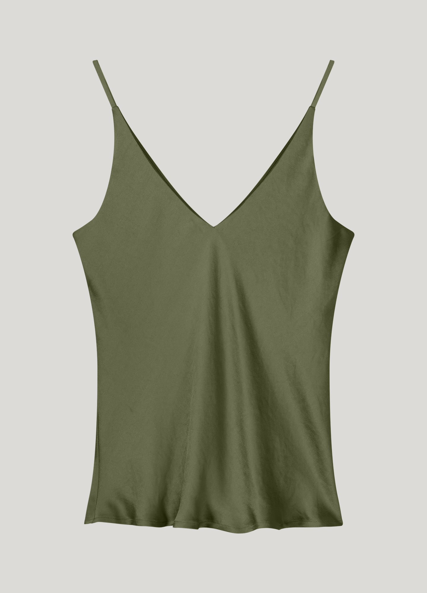 Glanzend singlet met spaghettibandjes