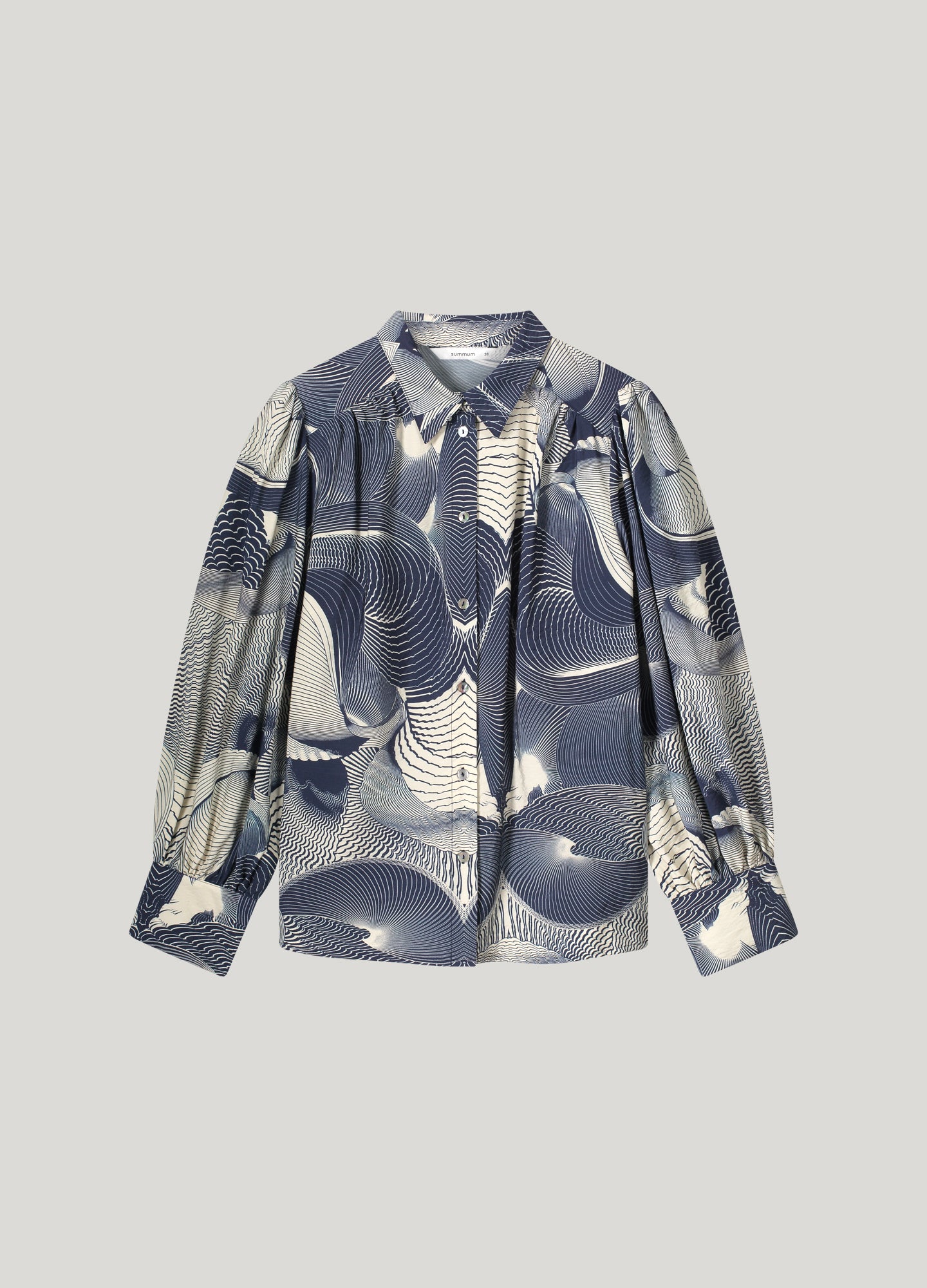 Overhemdblouse wave print