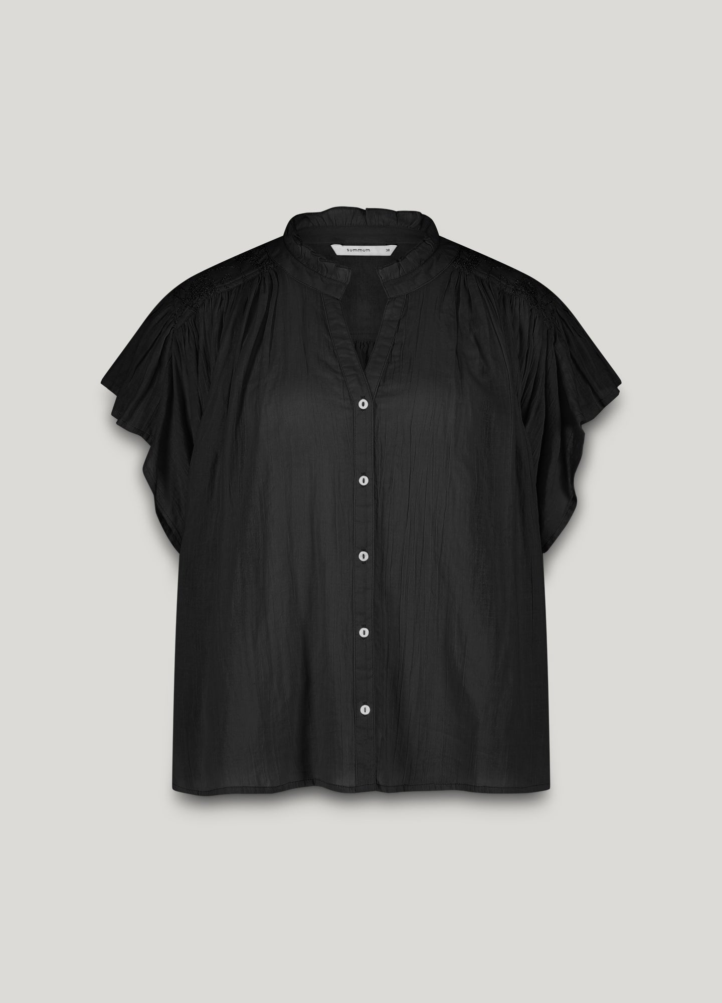 Bluse mit Volantärmeln