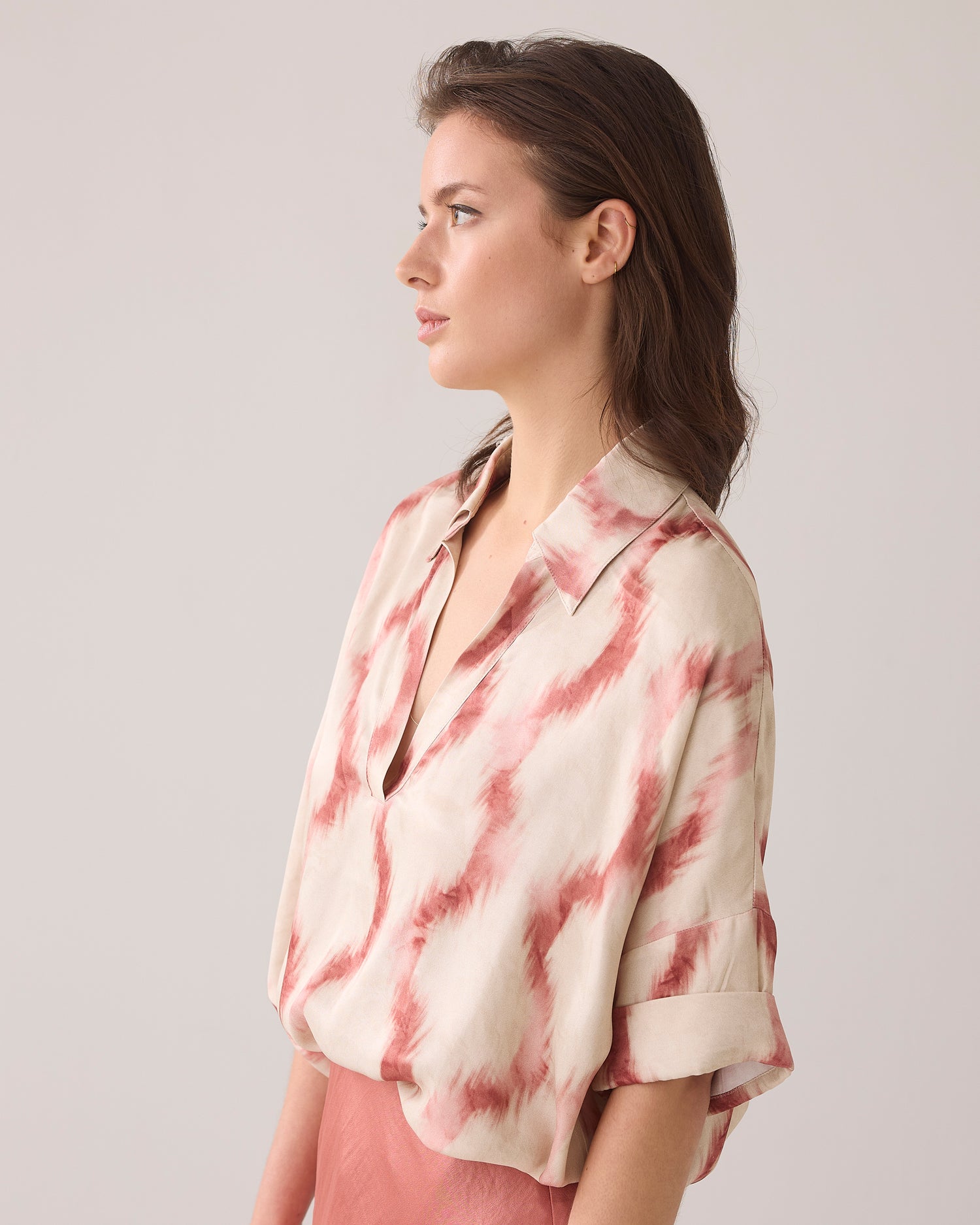 Top with polo collar