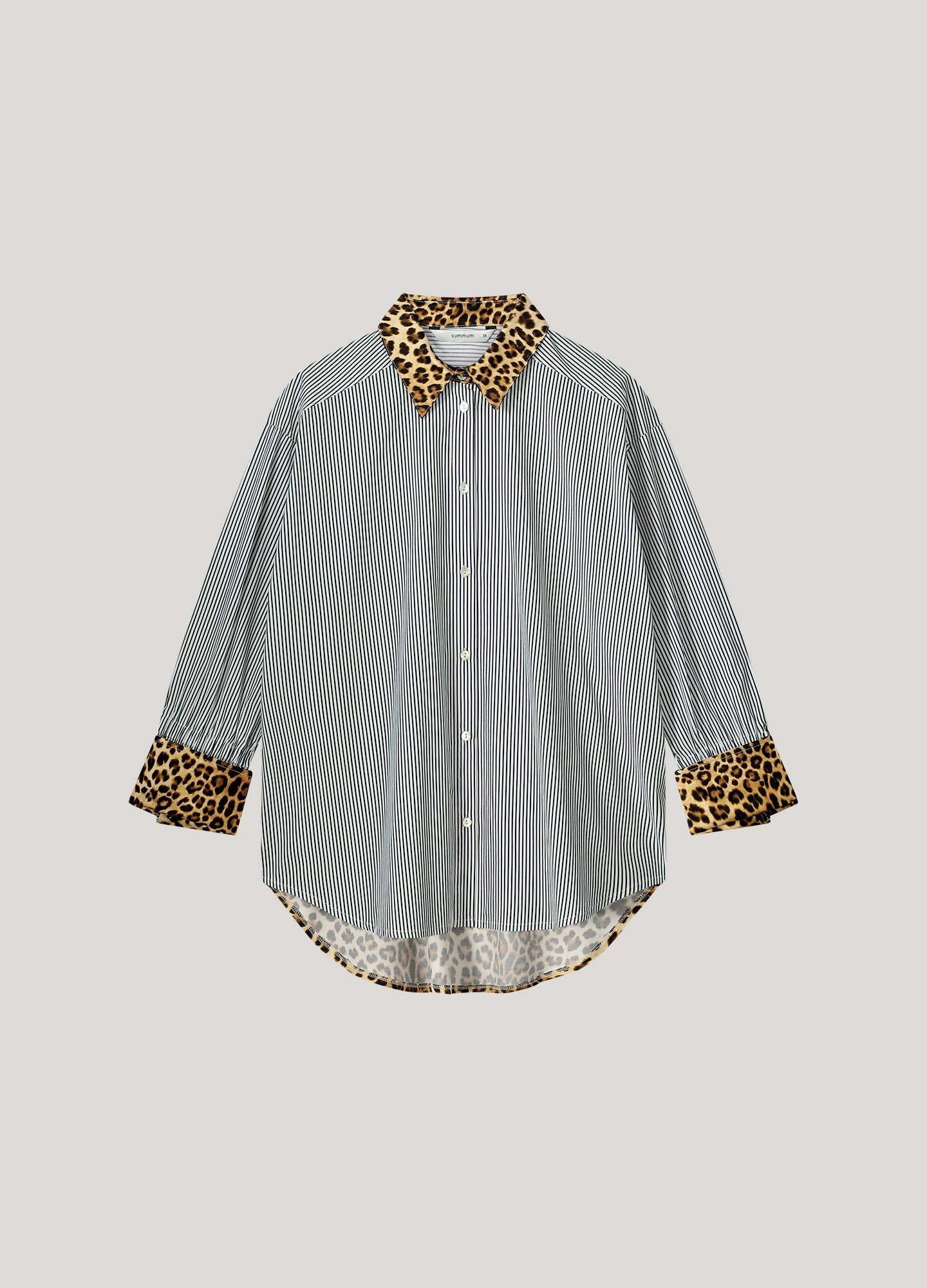 Shirt blouse in mix of prints