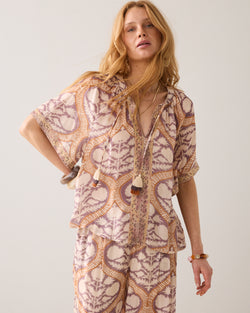 Top en viscose art déco