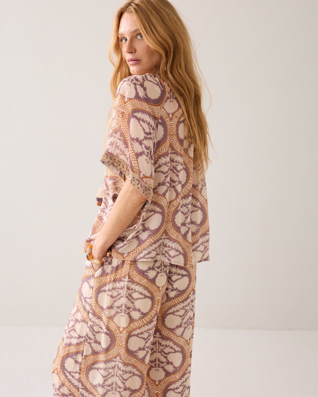Top en viscose art déco