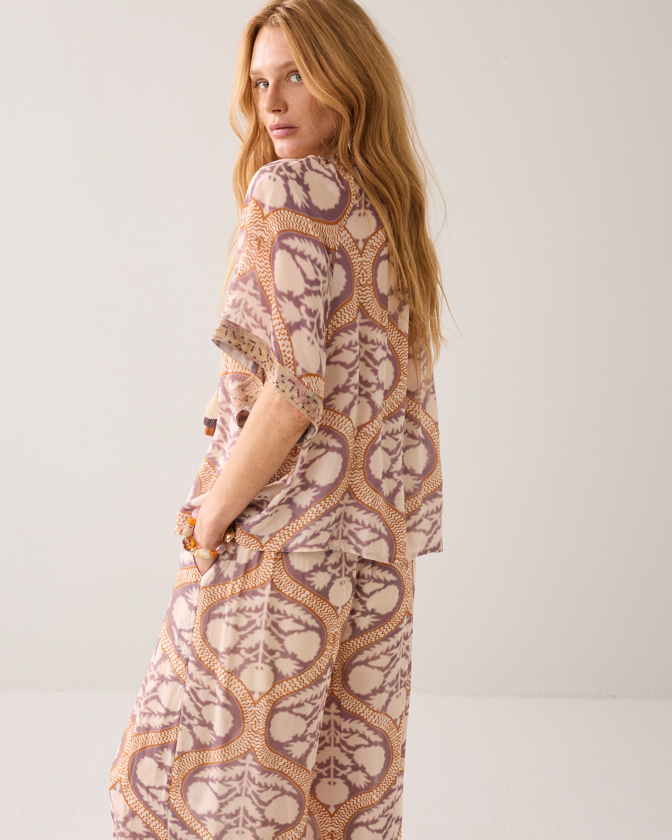 Top en viscose art déco