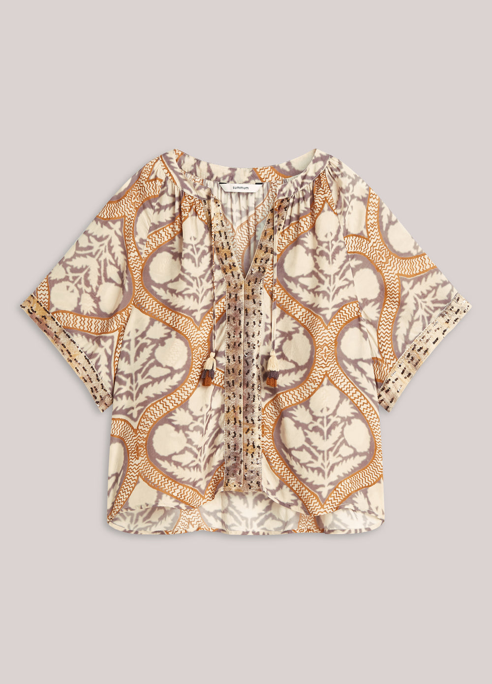Top en viscose art déco