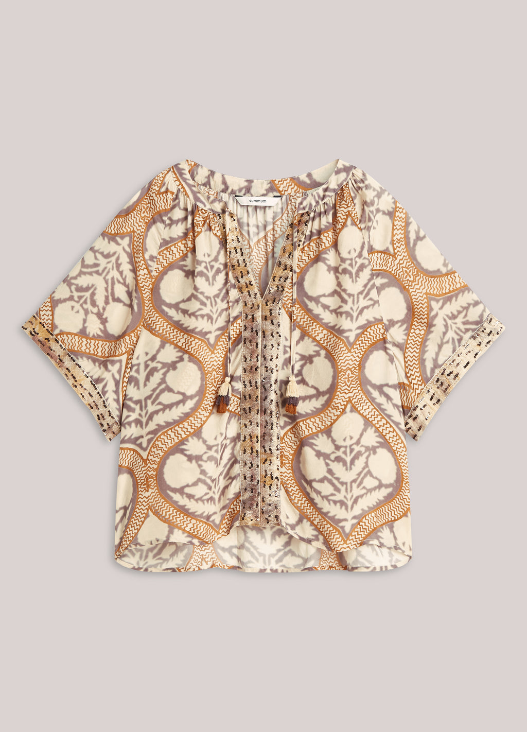 Top en viscose art déco