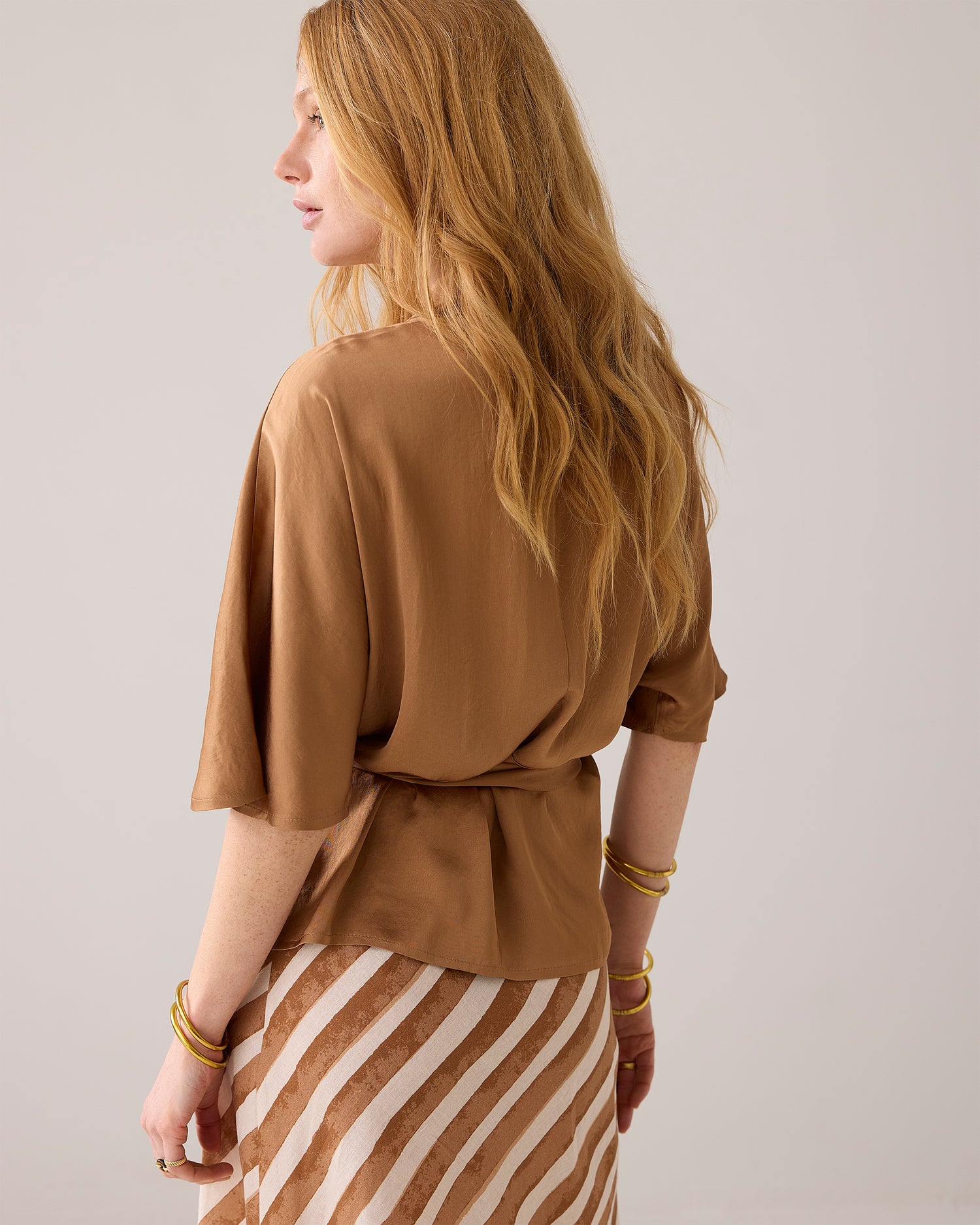 Feminine V-neck top