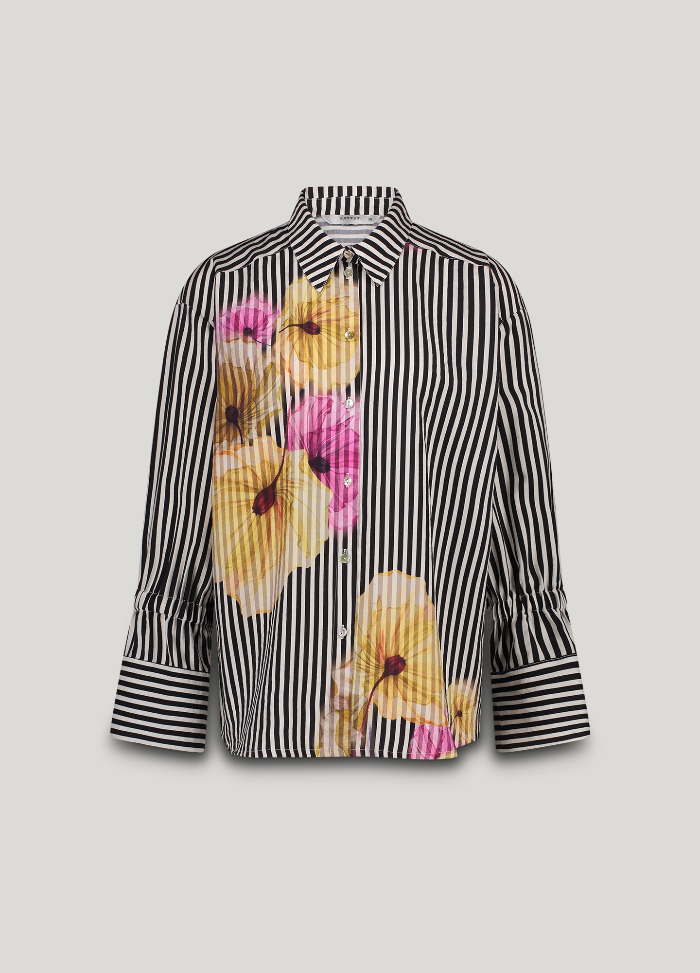 Shirt blouse with floral pattern