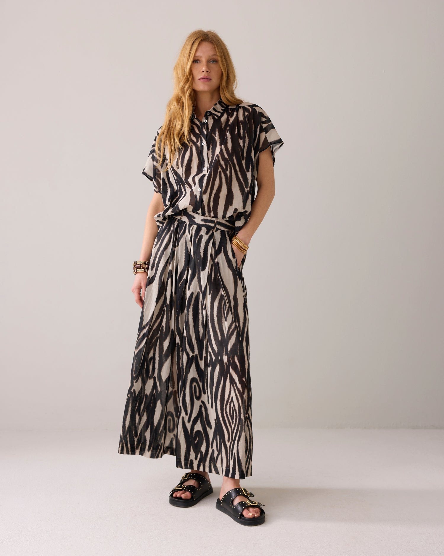 Boxy blouse met print