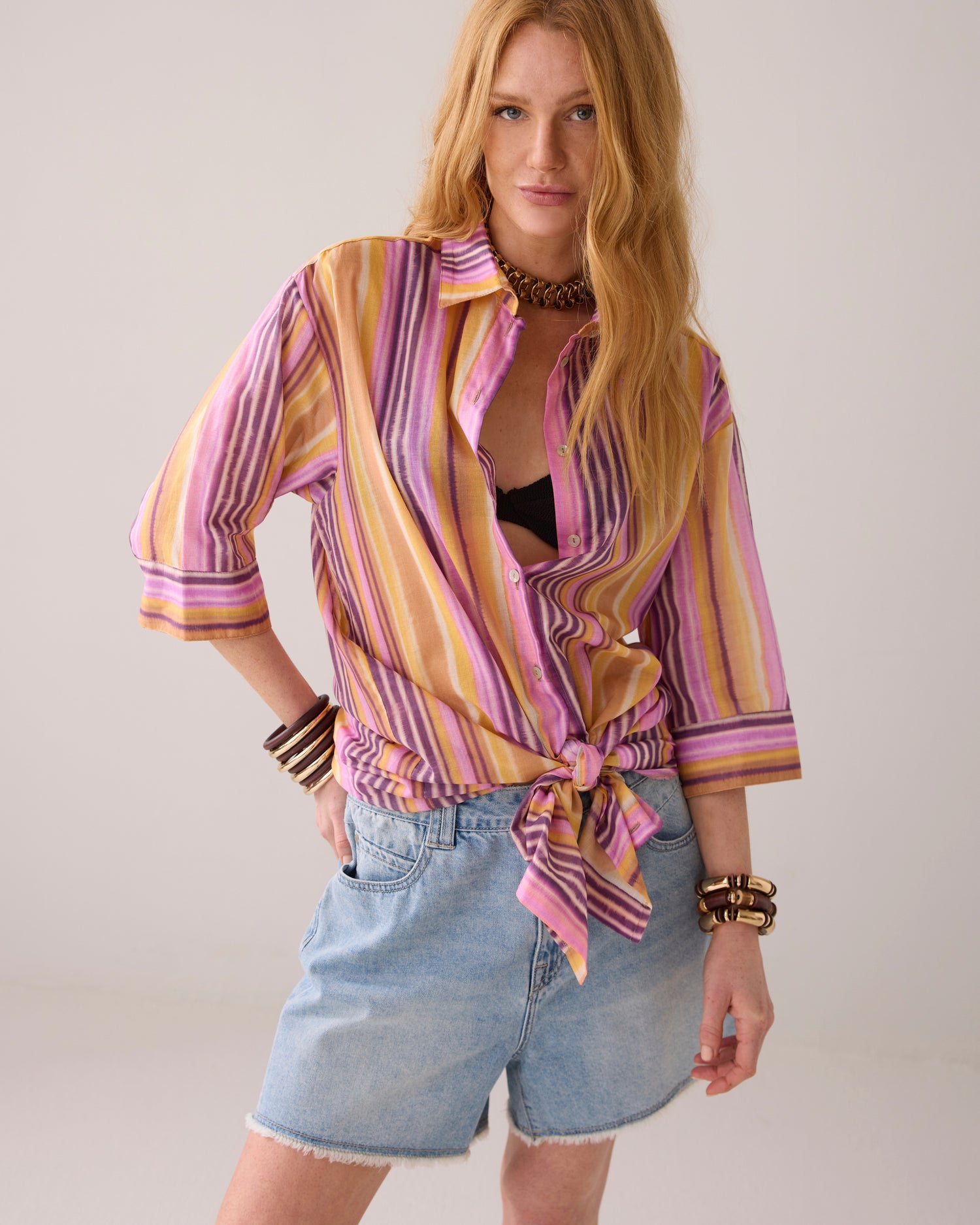 Striped shirt blouse
