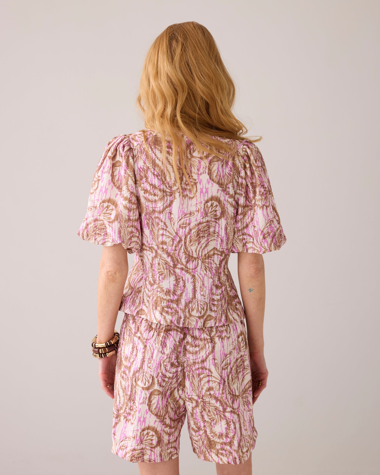 Blusenjacke botanischer Print