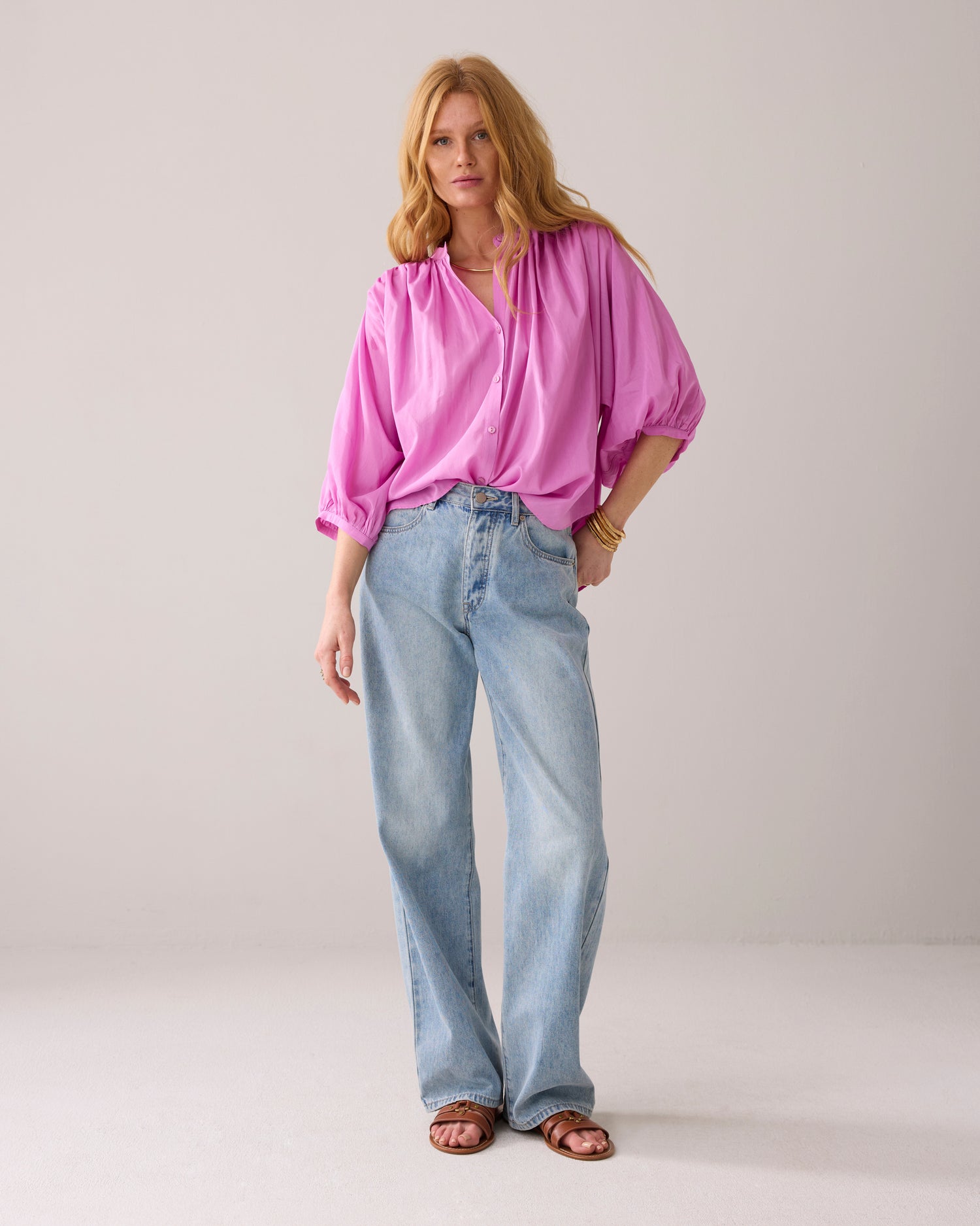 Airy wide-fit blouse