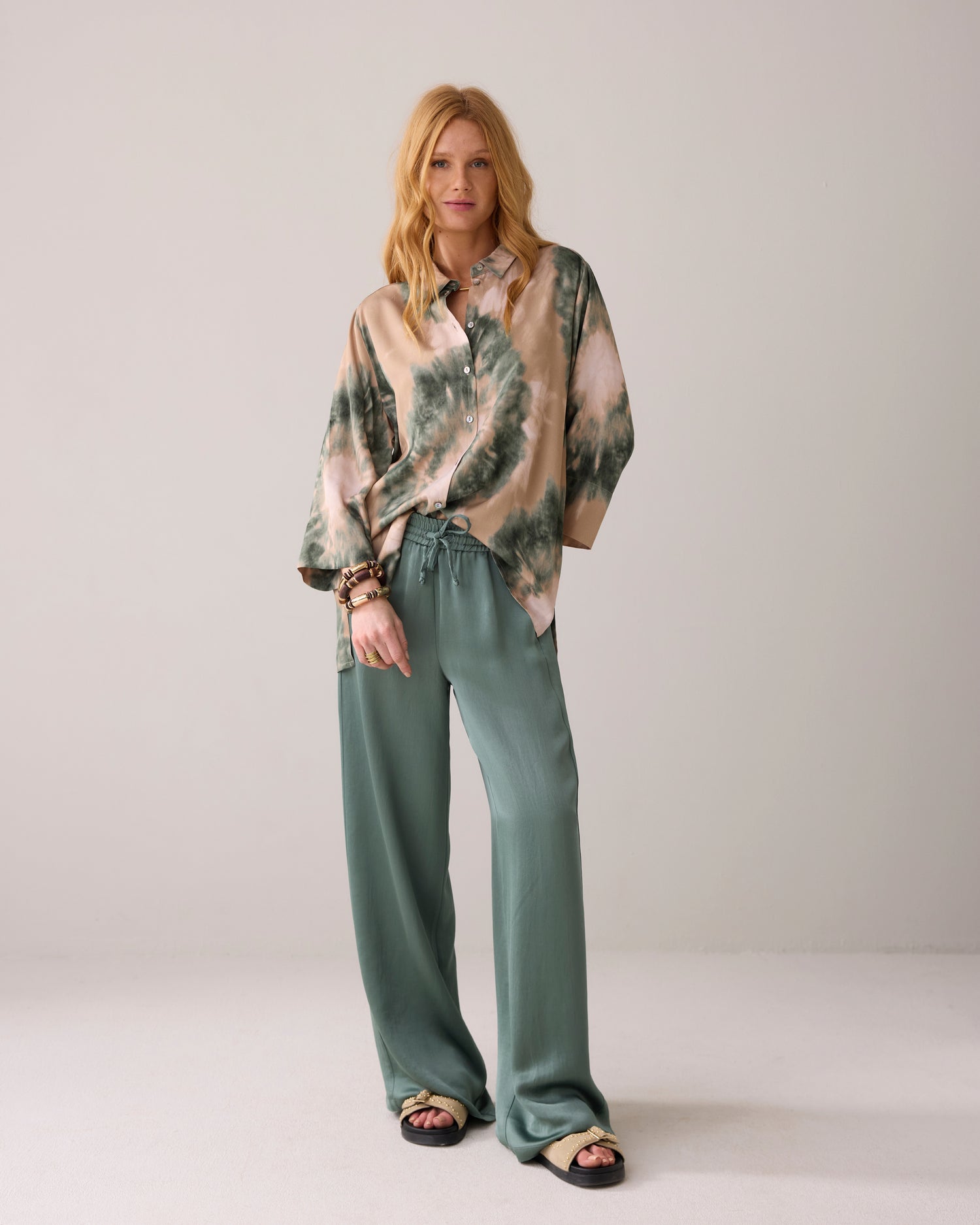Overhemdblouse tie-dye Ecovero