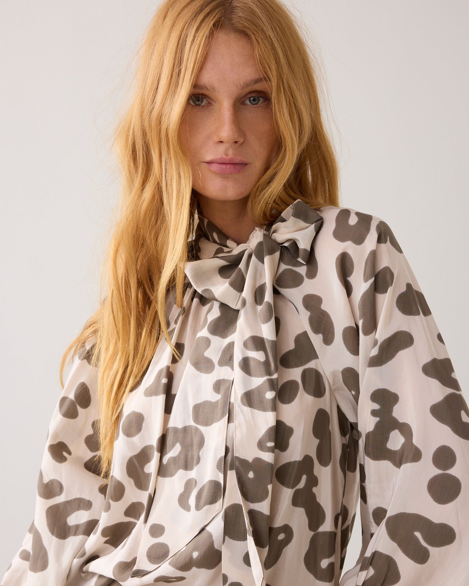 Bowtie top met print