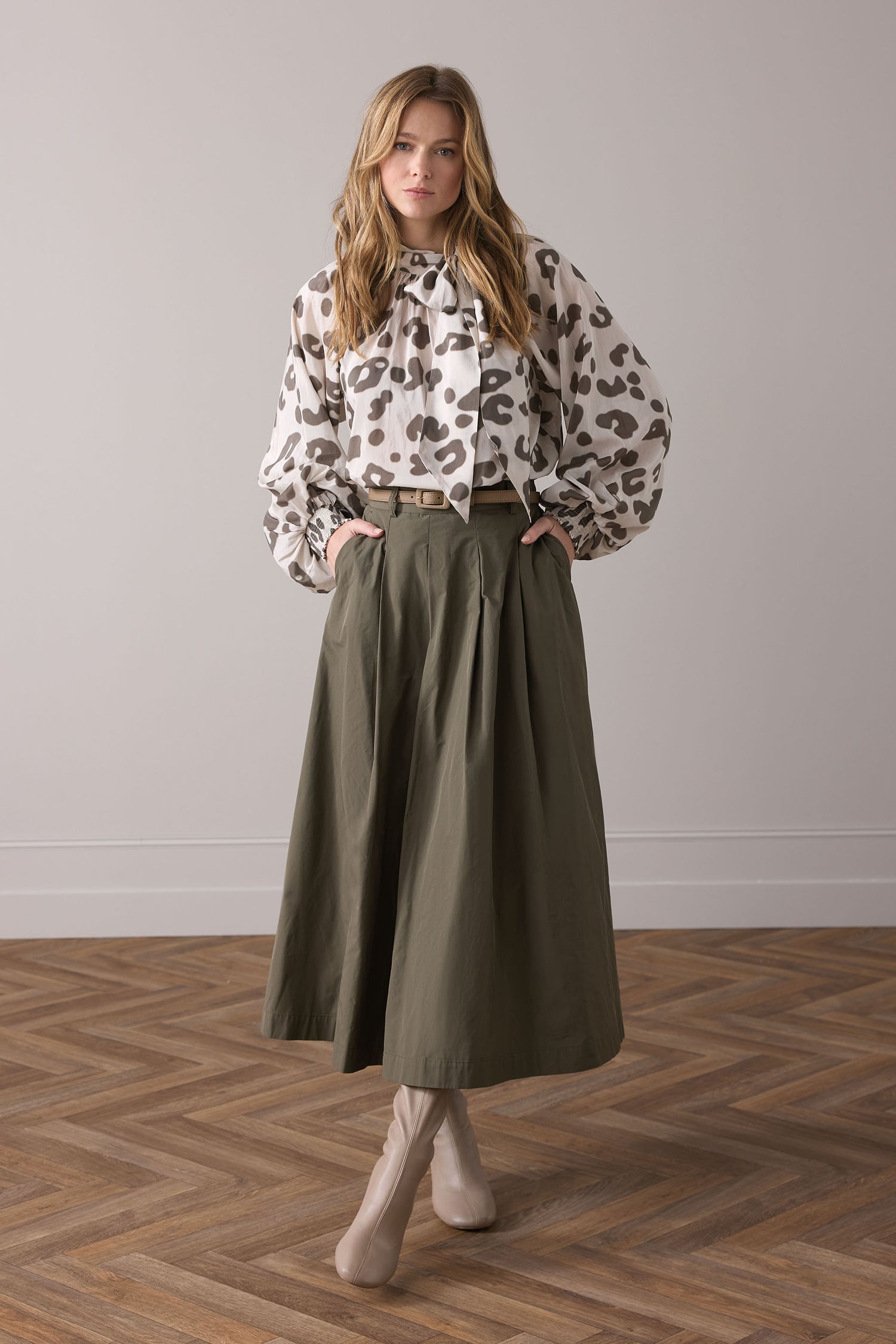 Bowtie top met print