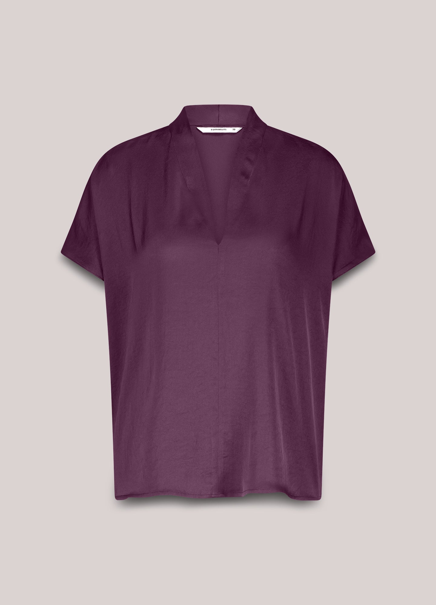 Shiny V-neck top
