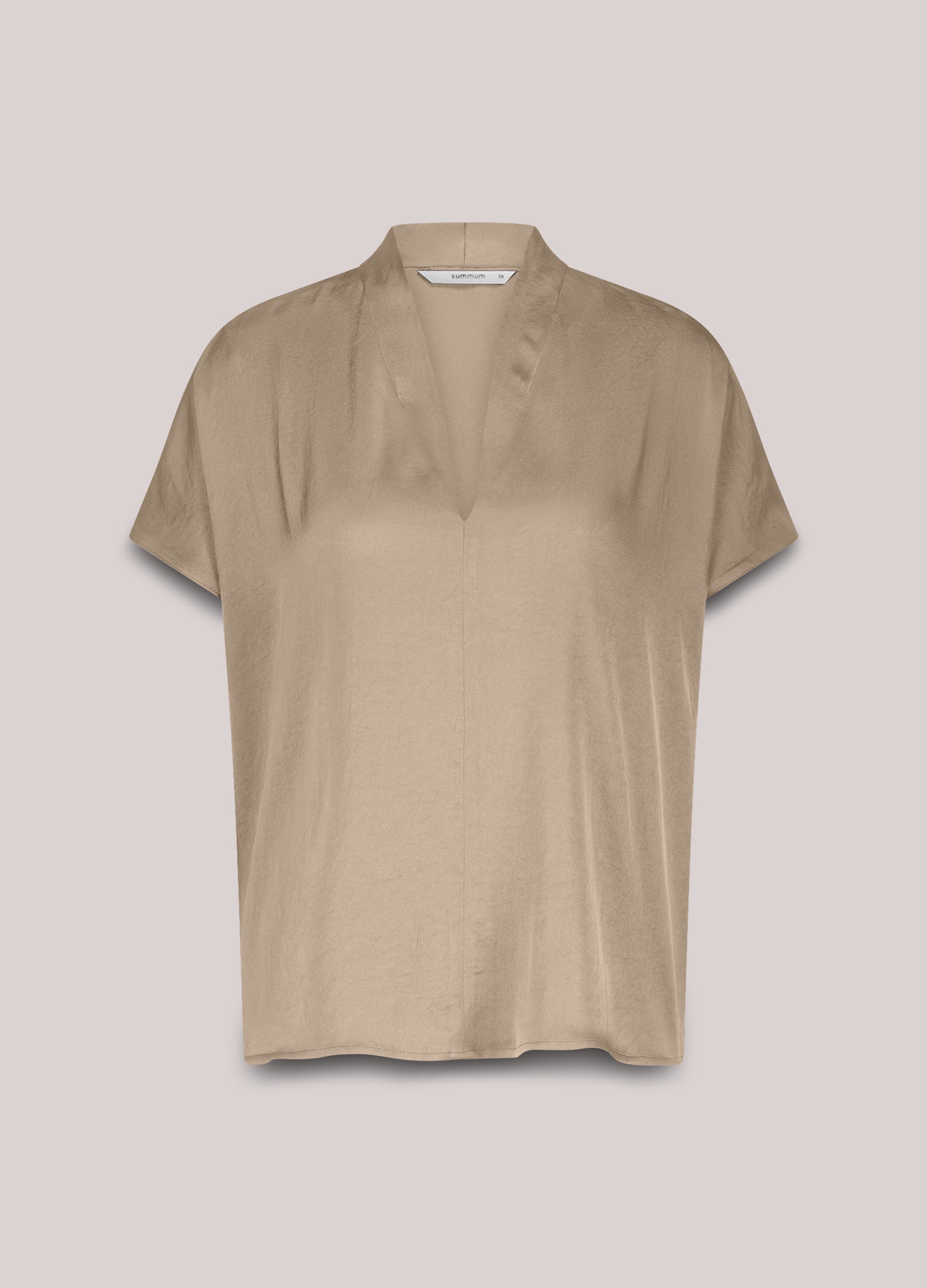 Shiny V-neck top
