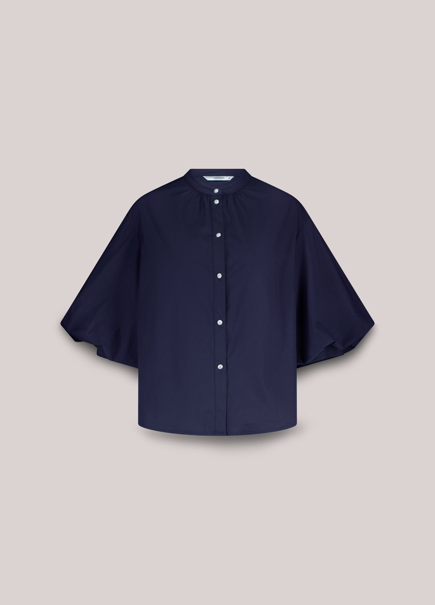 Blouse met diamantknoopjes