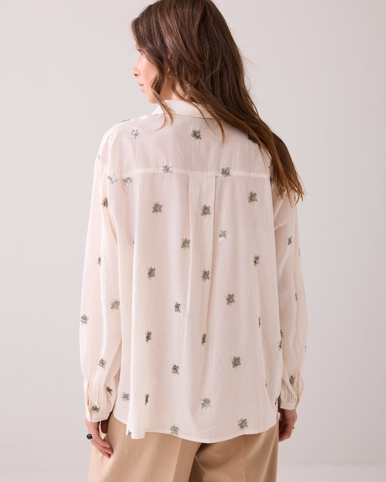 A-Linien-Bluse mit Pailletten