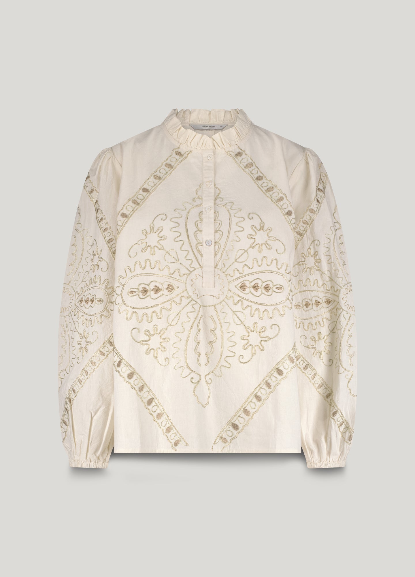 Embroidered cotton top