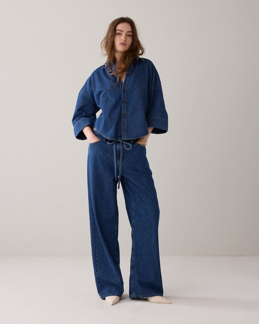 Kimonoblouse denim