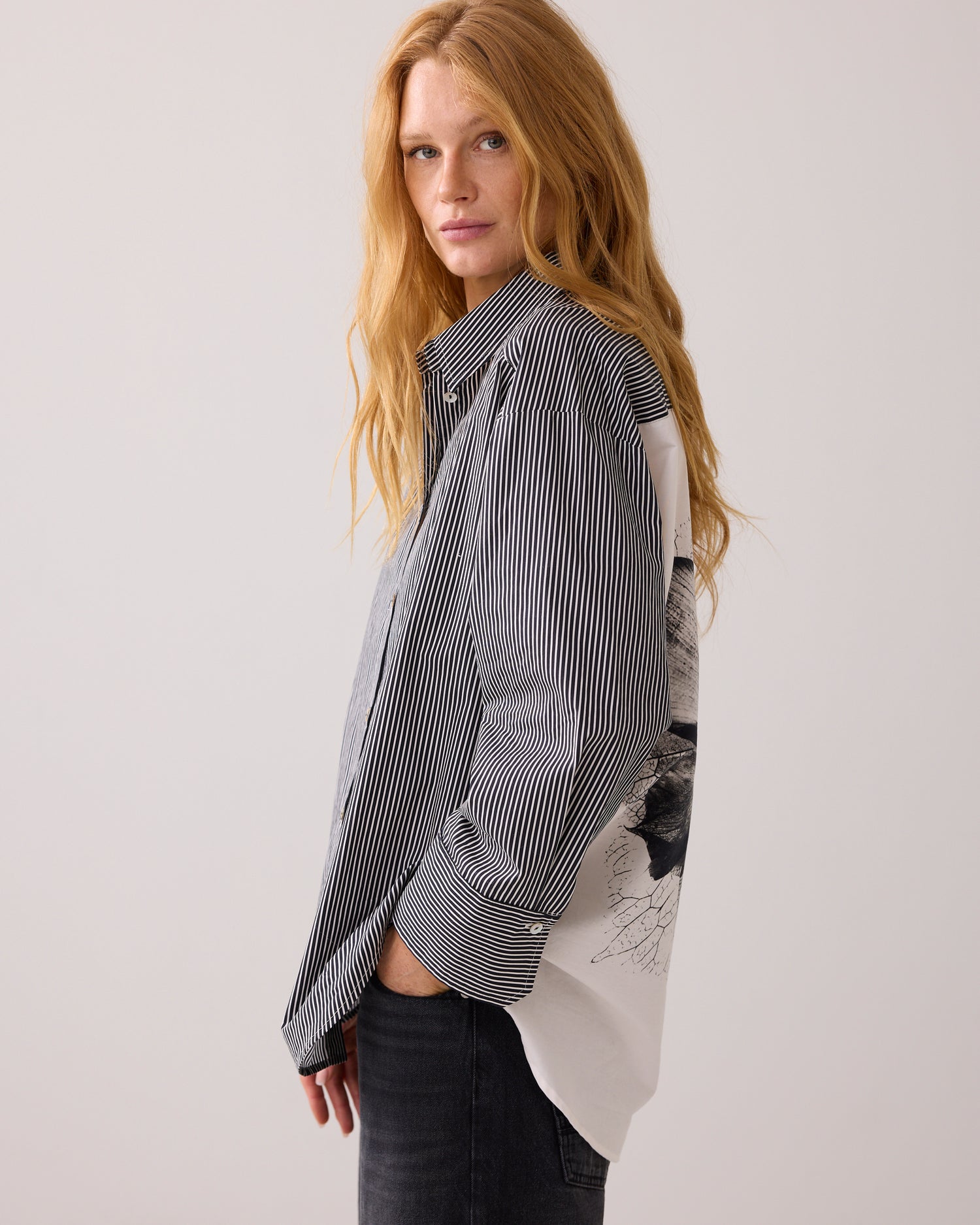 Overhemdblouse printmix