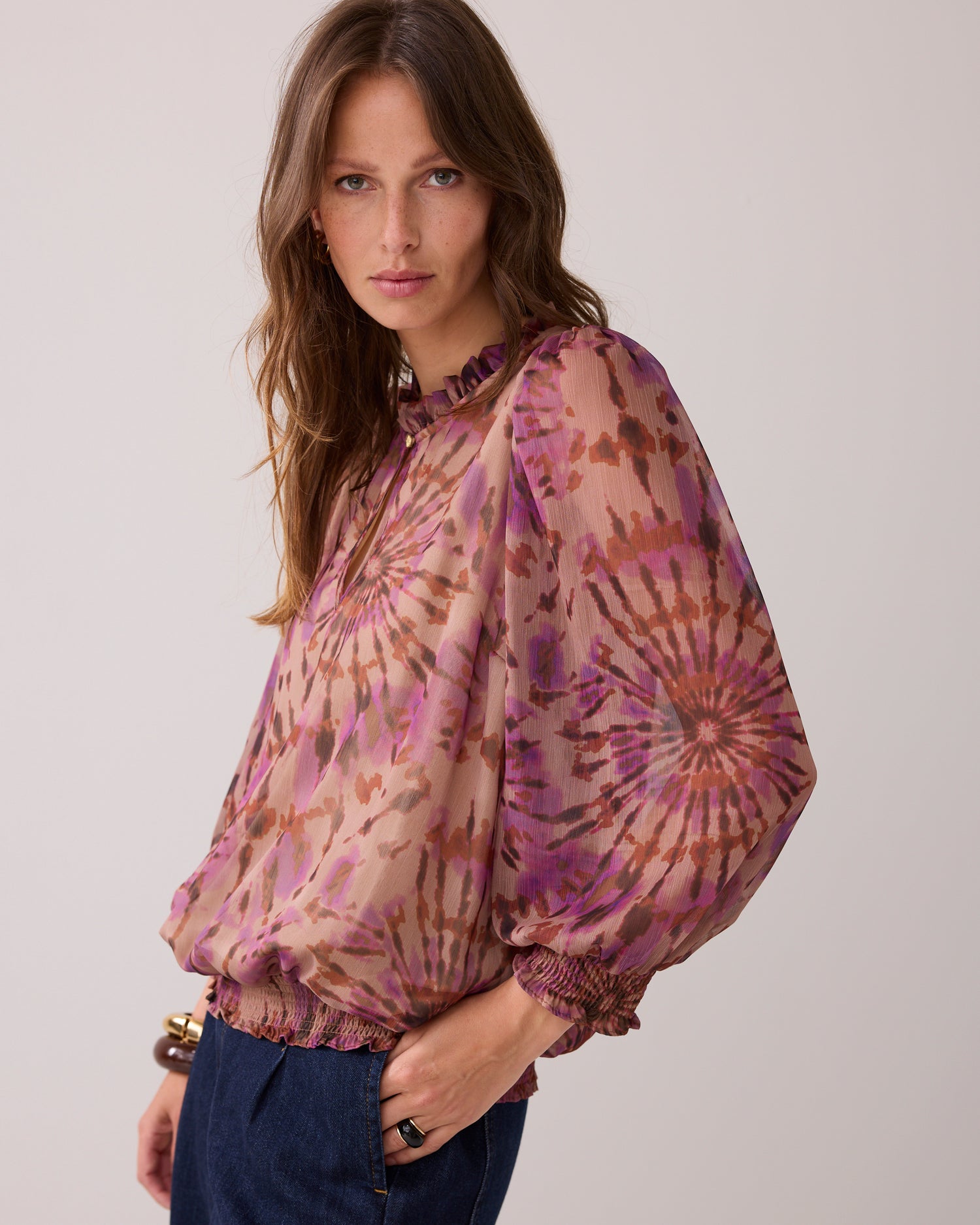 Lined tie-dye top – Summum