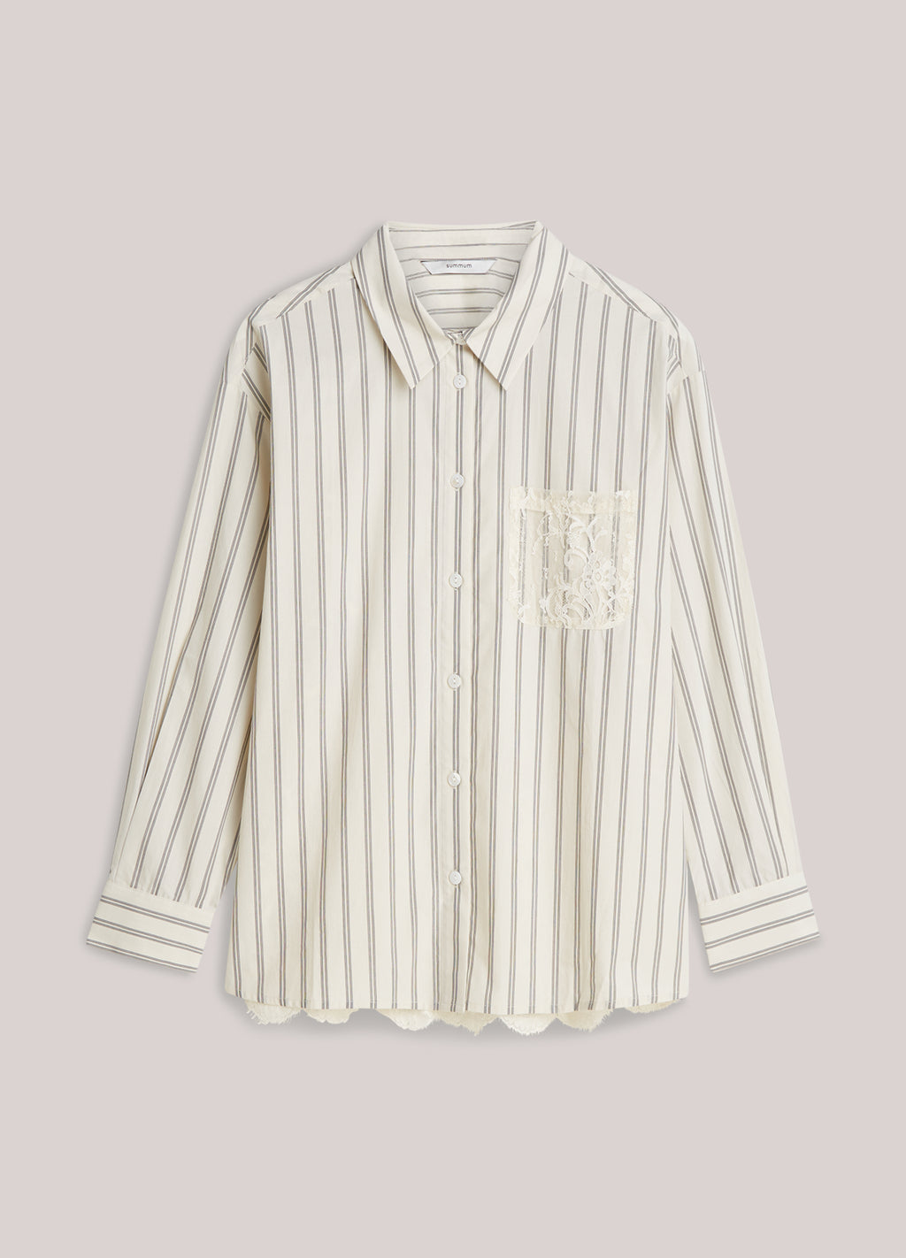 Overhemdblouse met kantdetails