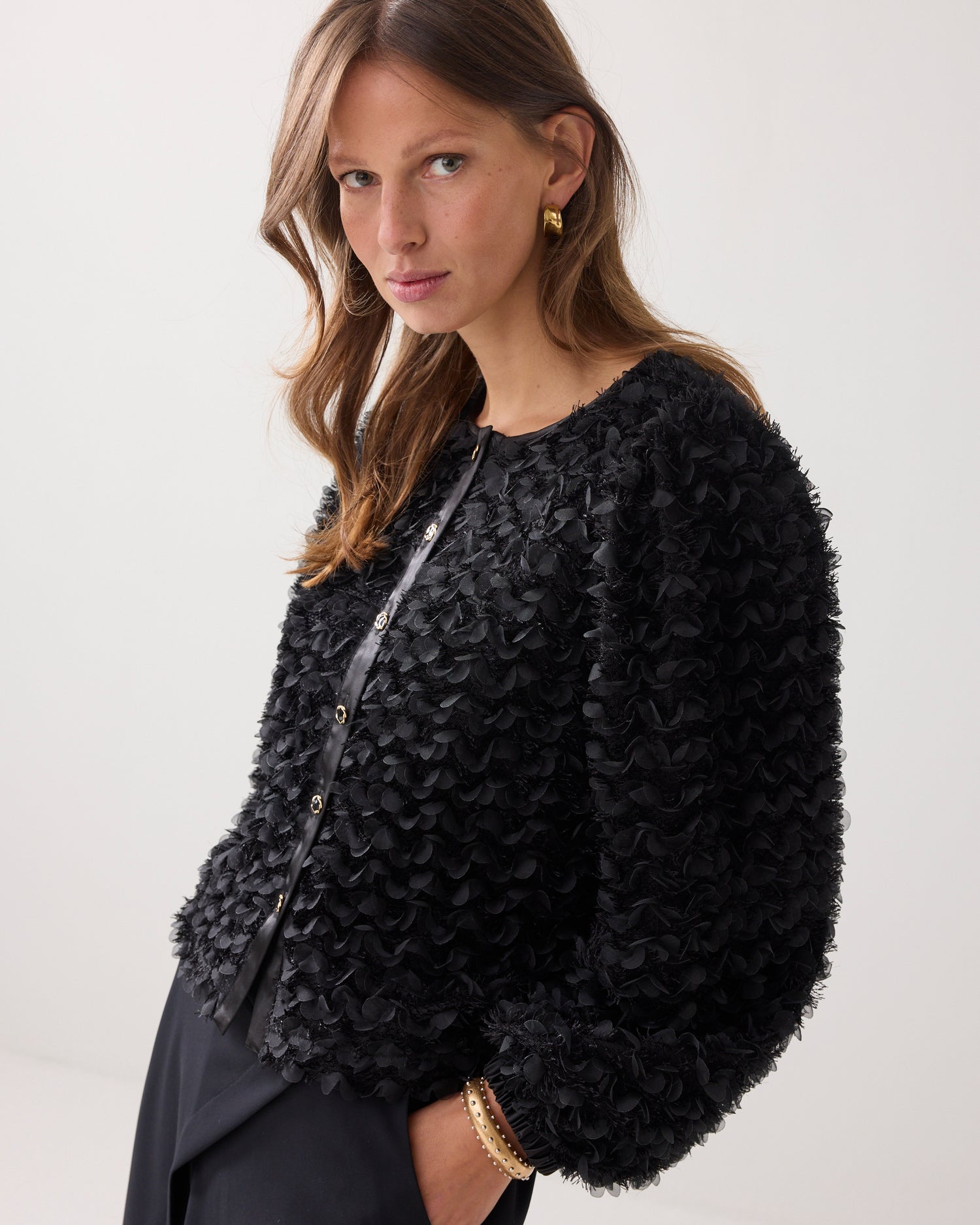 Fluffy boxy Jacke