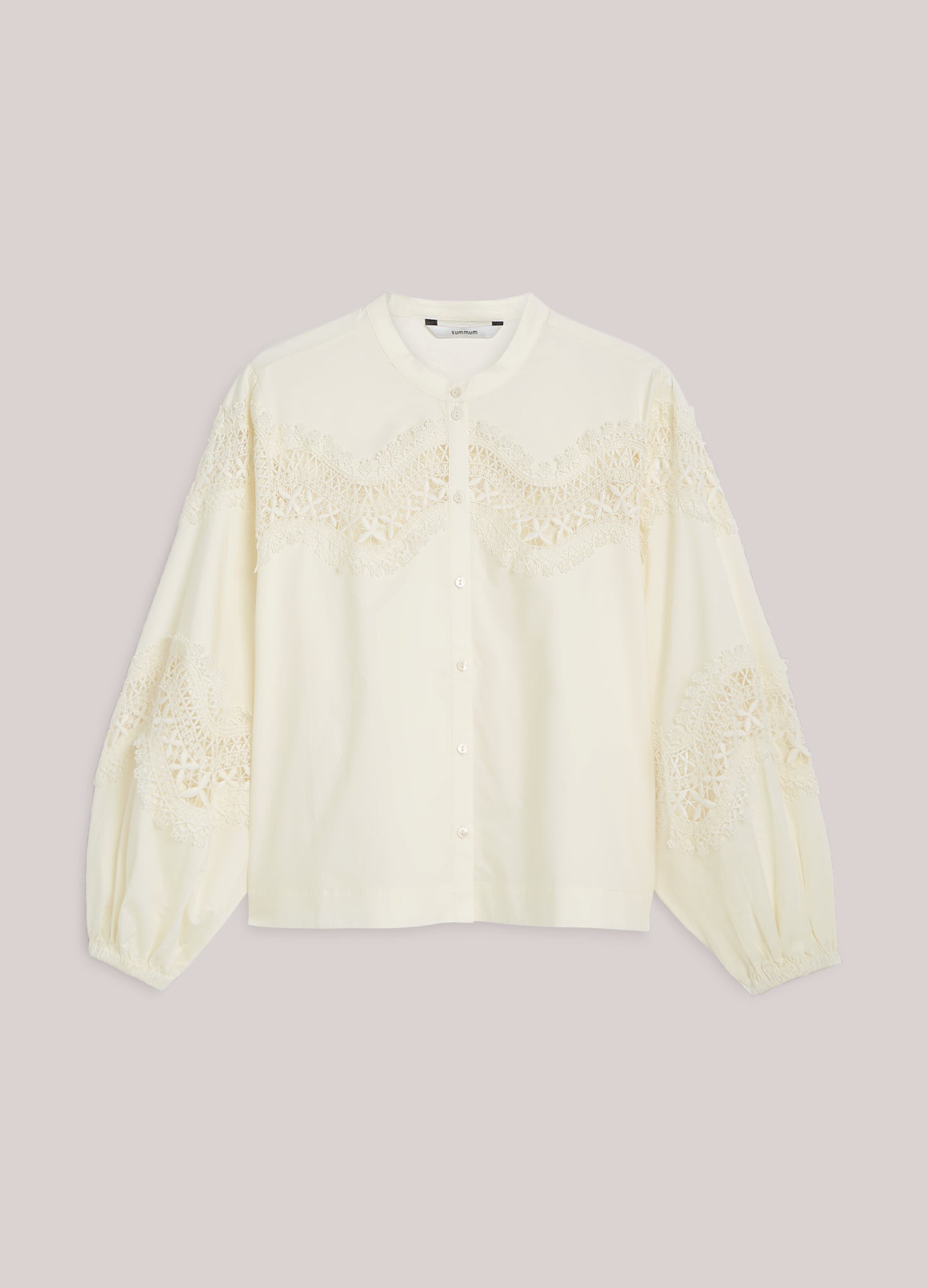 Boxy blouse in crispy poplin