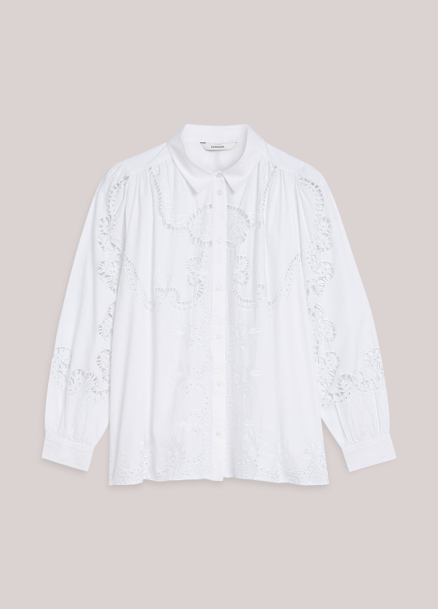 Hemdbluse Ajour-Baumwolle