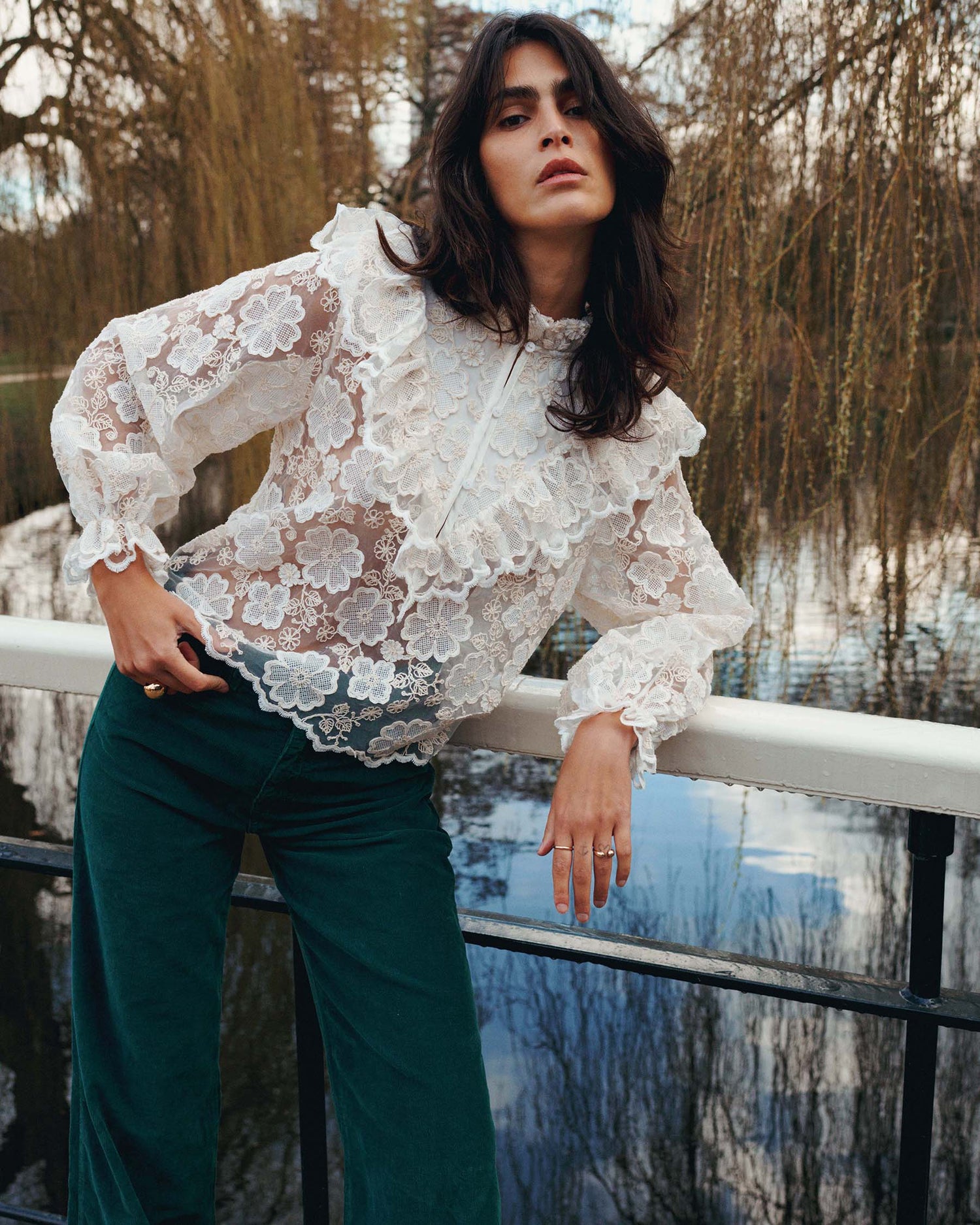 Victoriaanse top van kant