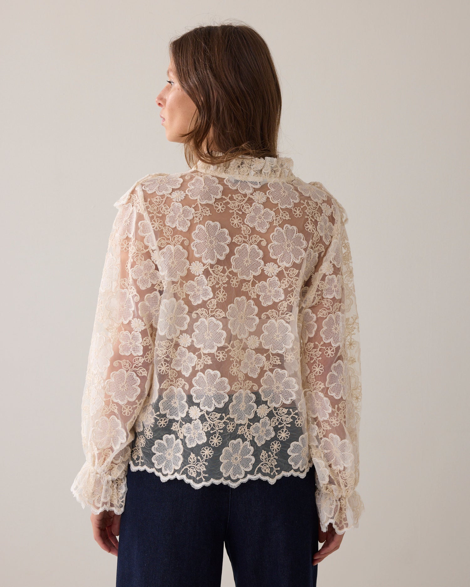 Victoriaanse top van kant