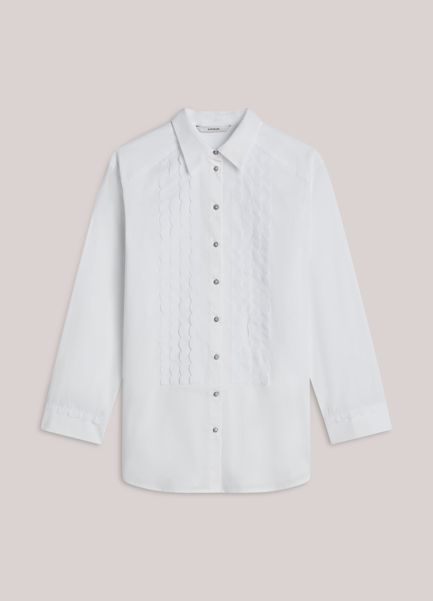 Poplin blouse with dinner jacket details
