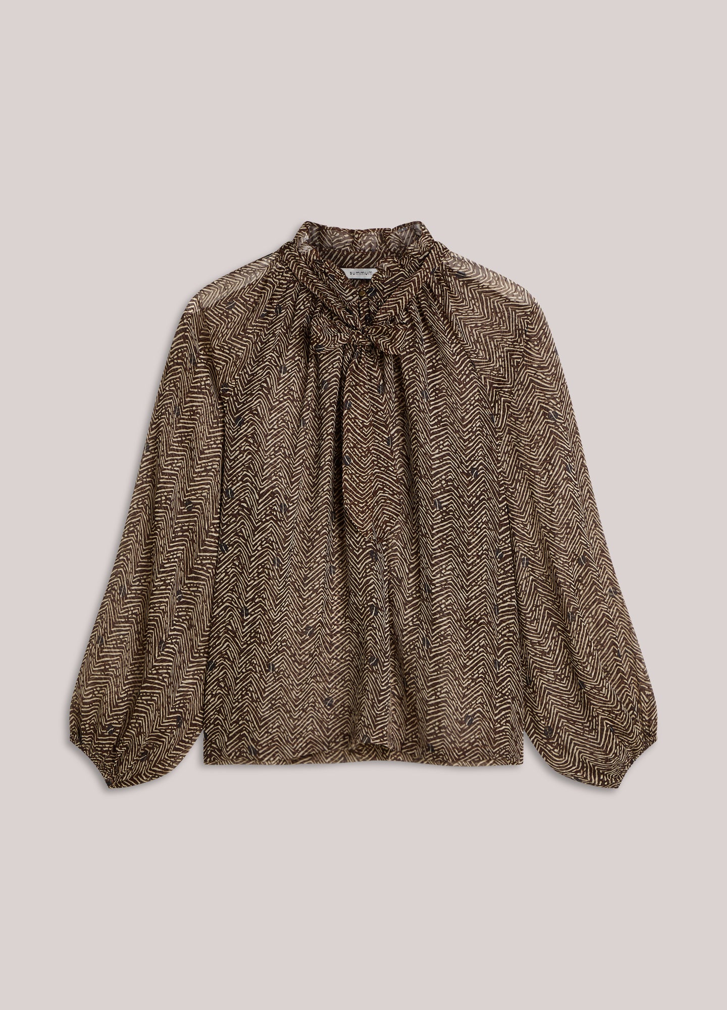 A-Linien-Oberteil mit Zickzack-Print