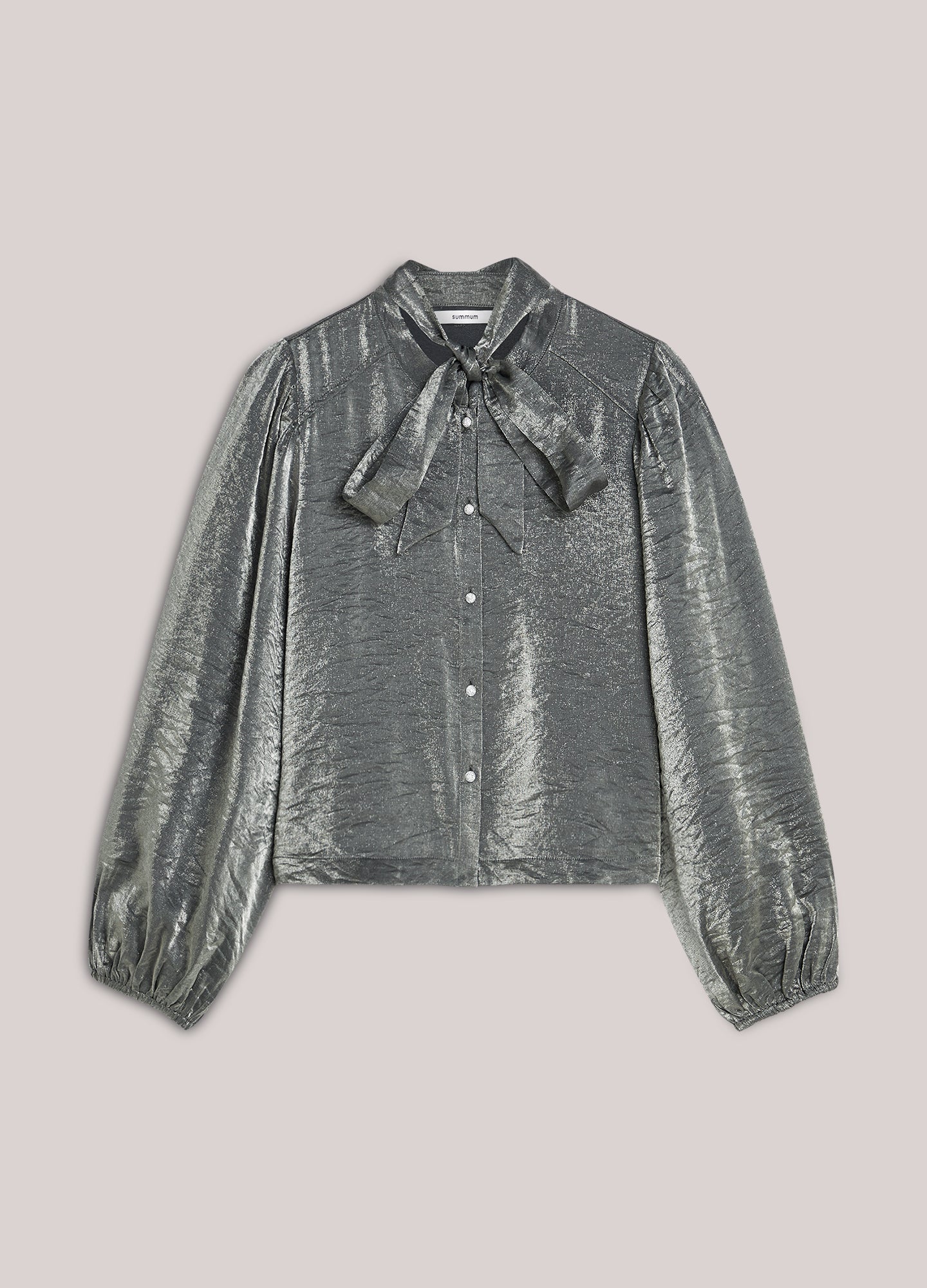 Metallic blouse with diamonds