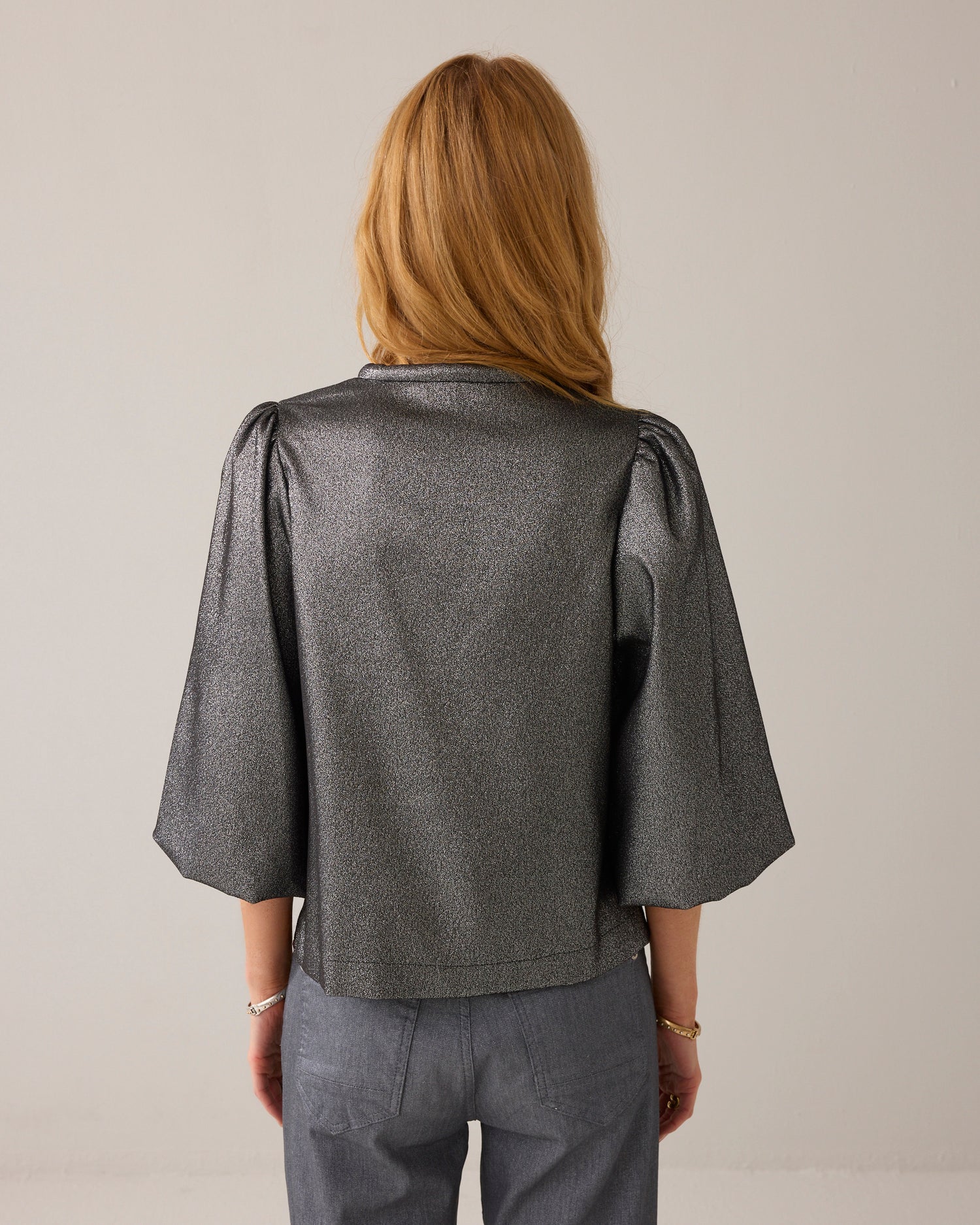 Glittertop met ritssluiting