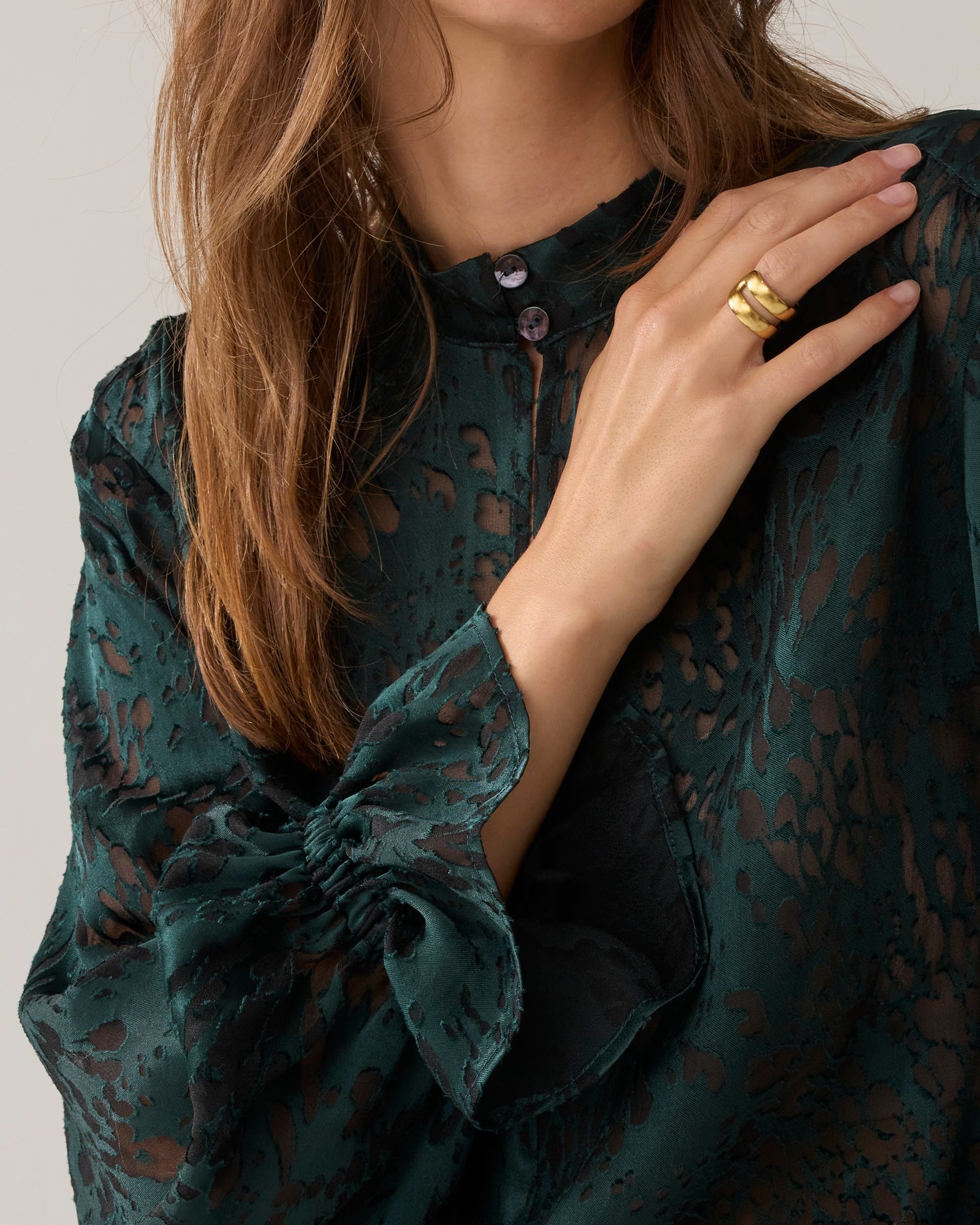 Burnout top with ruffles