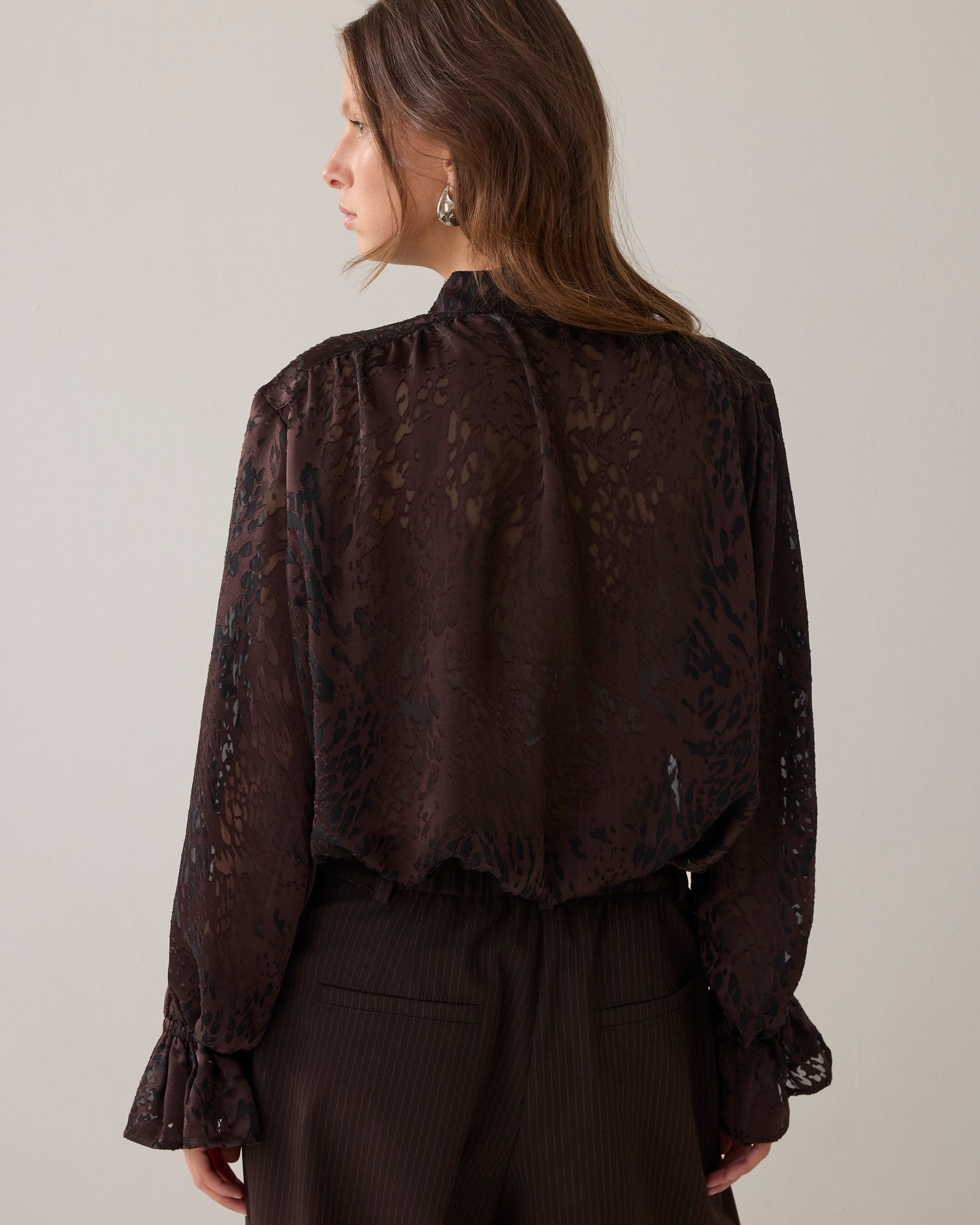 Ausbrenner top met ruches