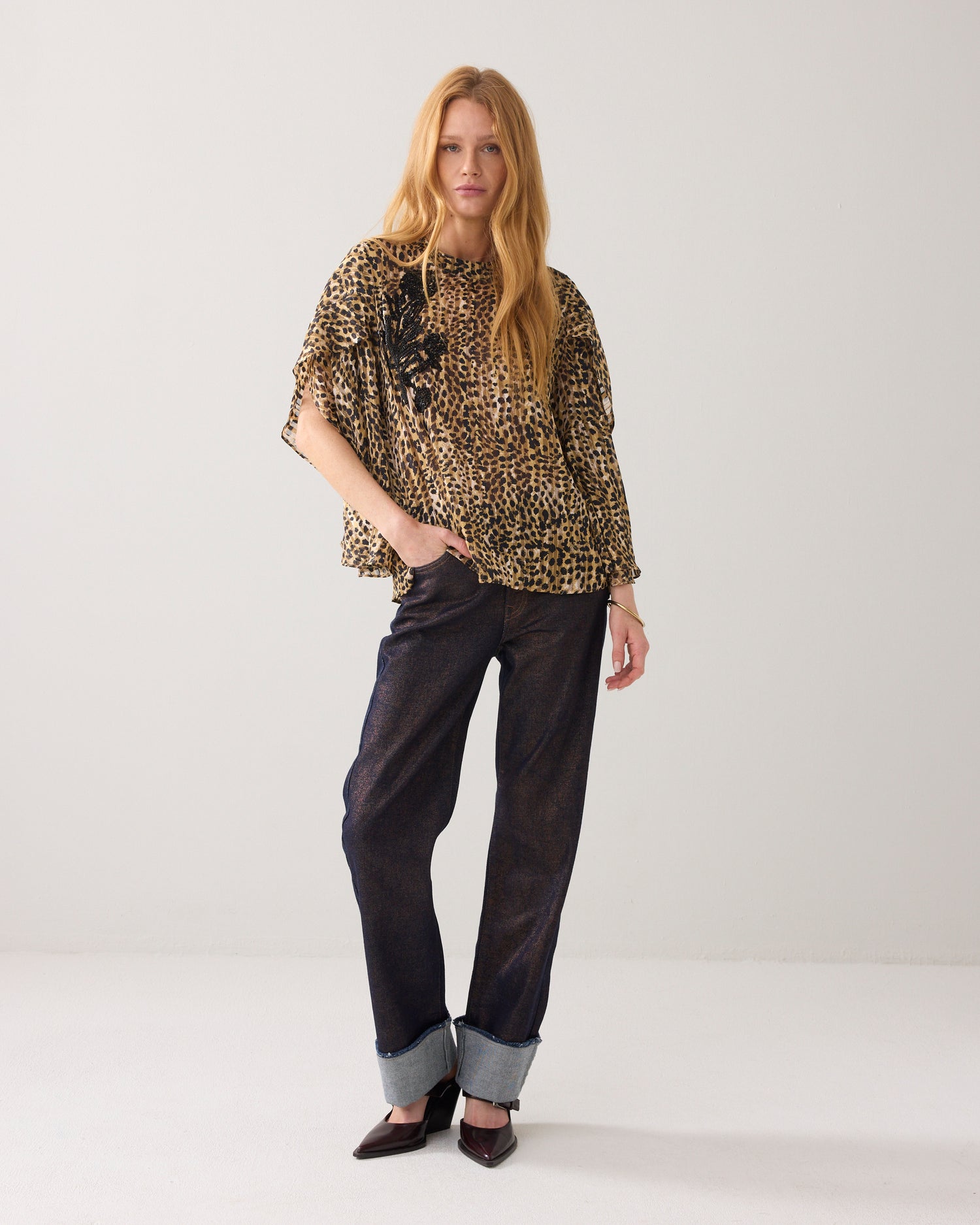 Top with animal print
