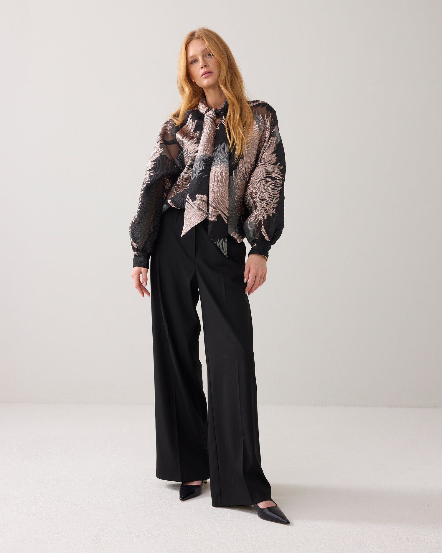 Festive jacquard top