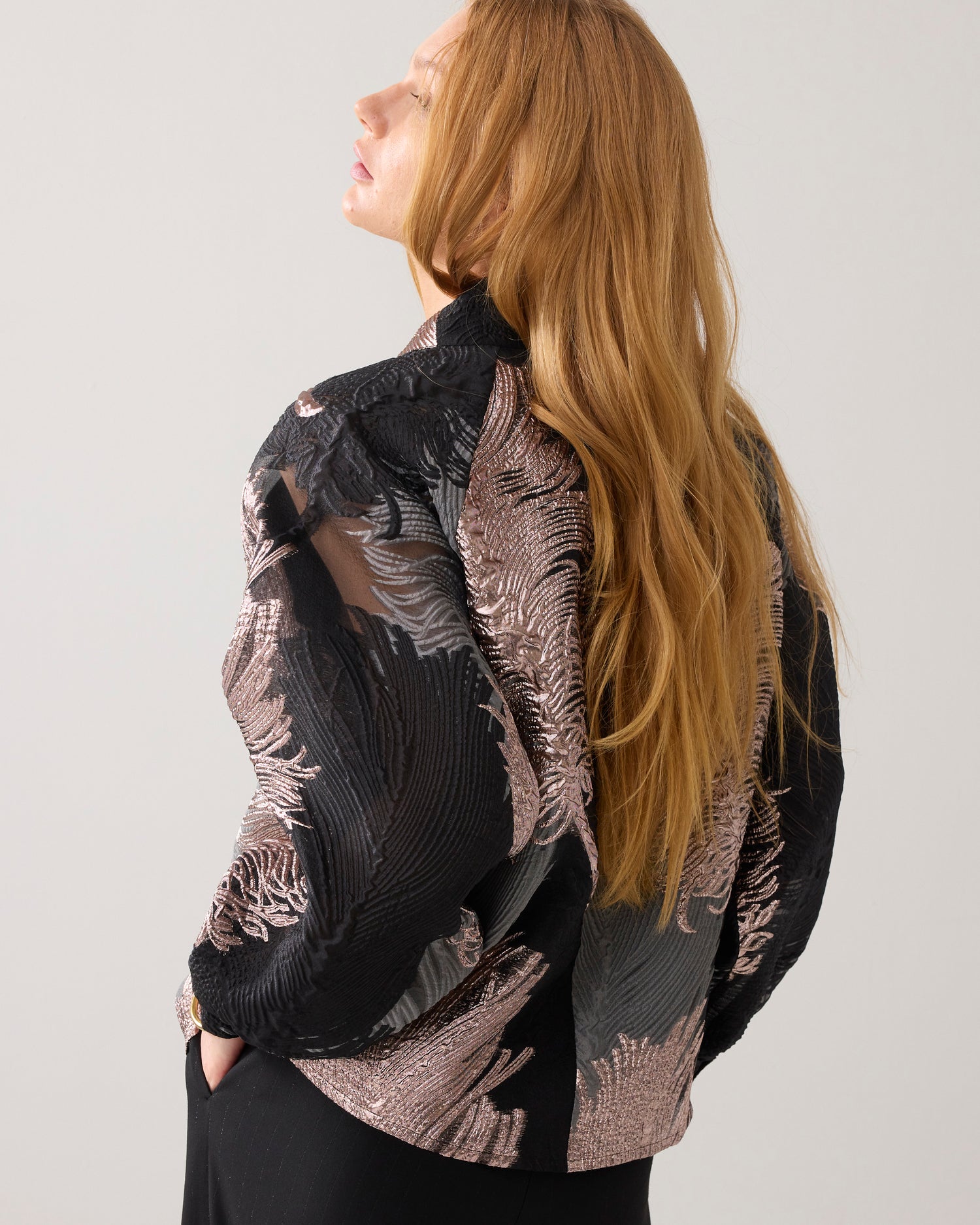 Festive jacquard top