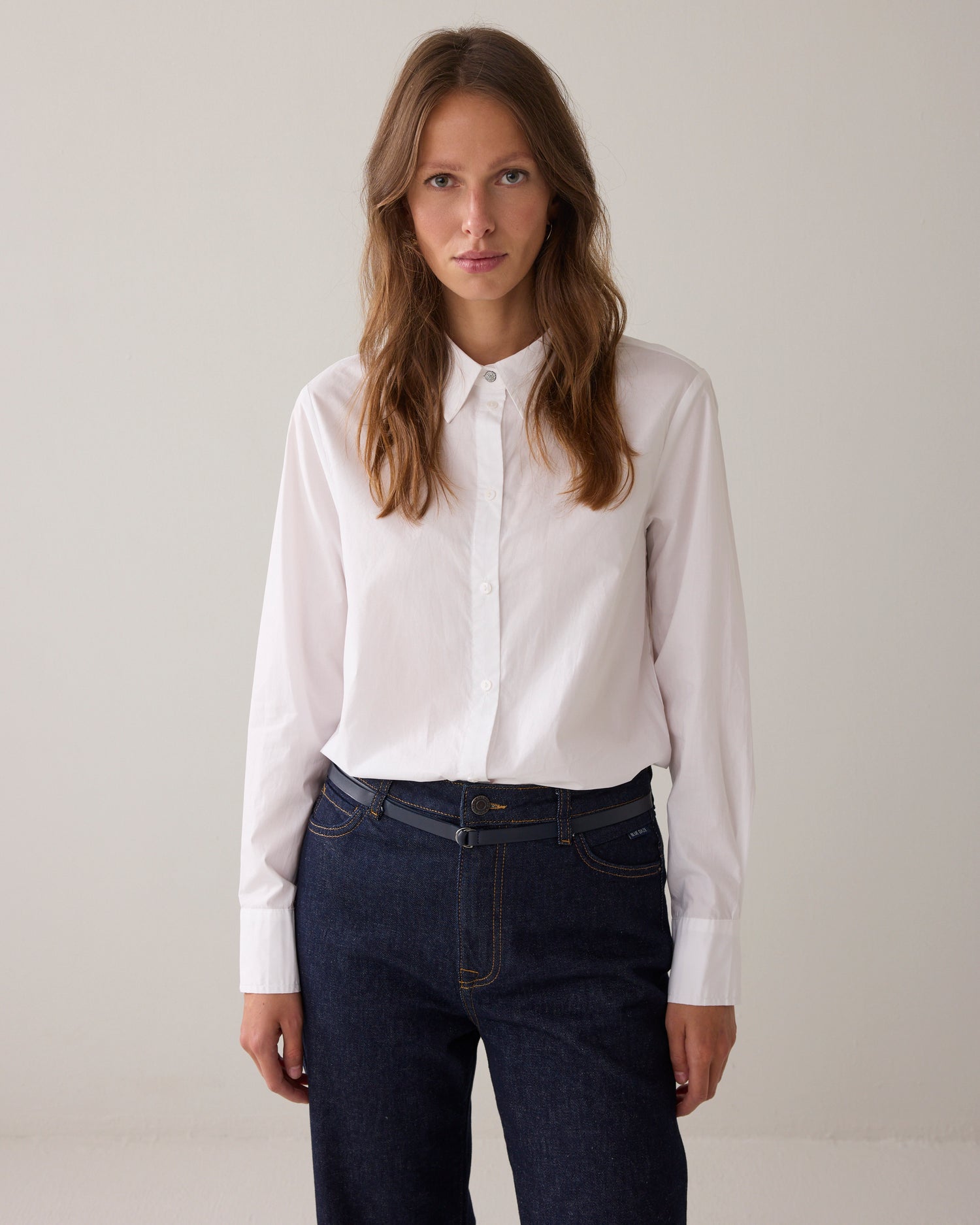 Hemdbluse crispy Popeline