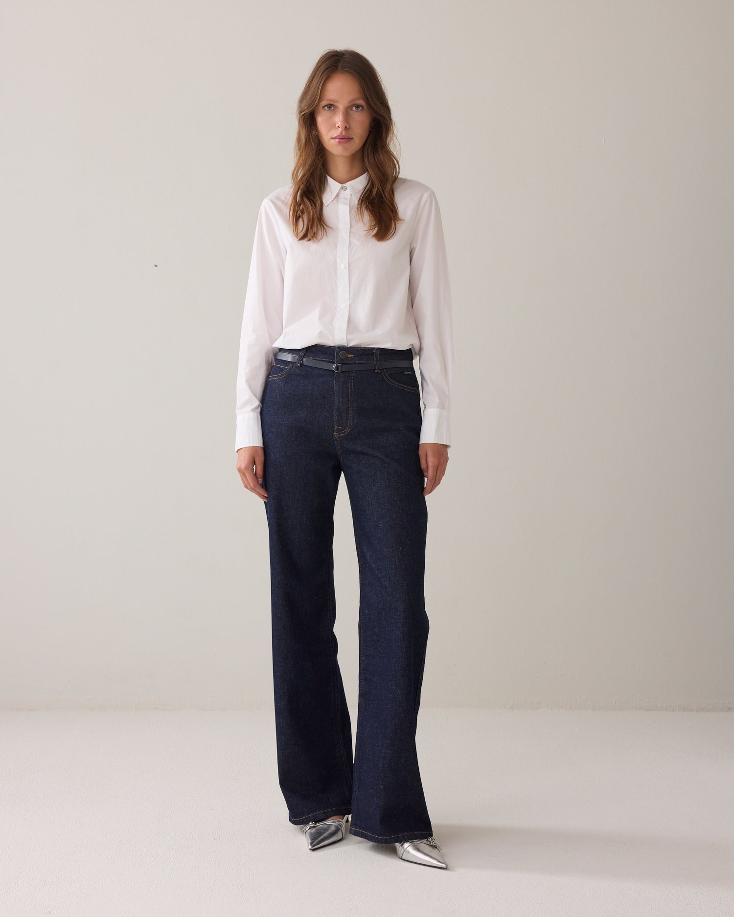 Overhemdblouse crispy poplin