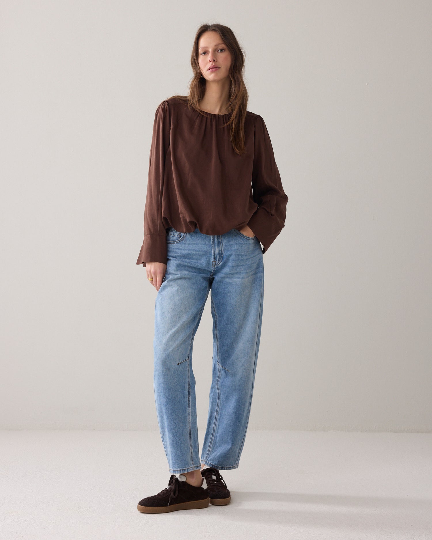 Faltenoberteil mit Schimmer