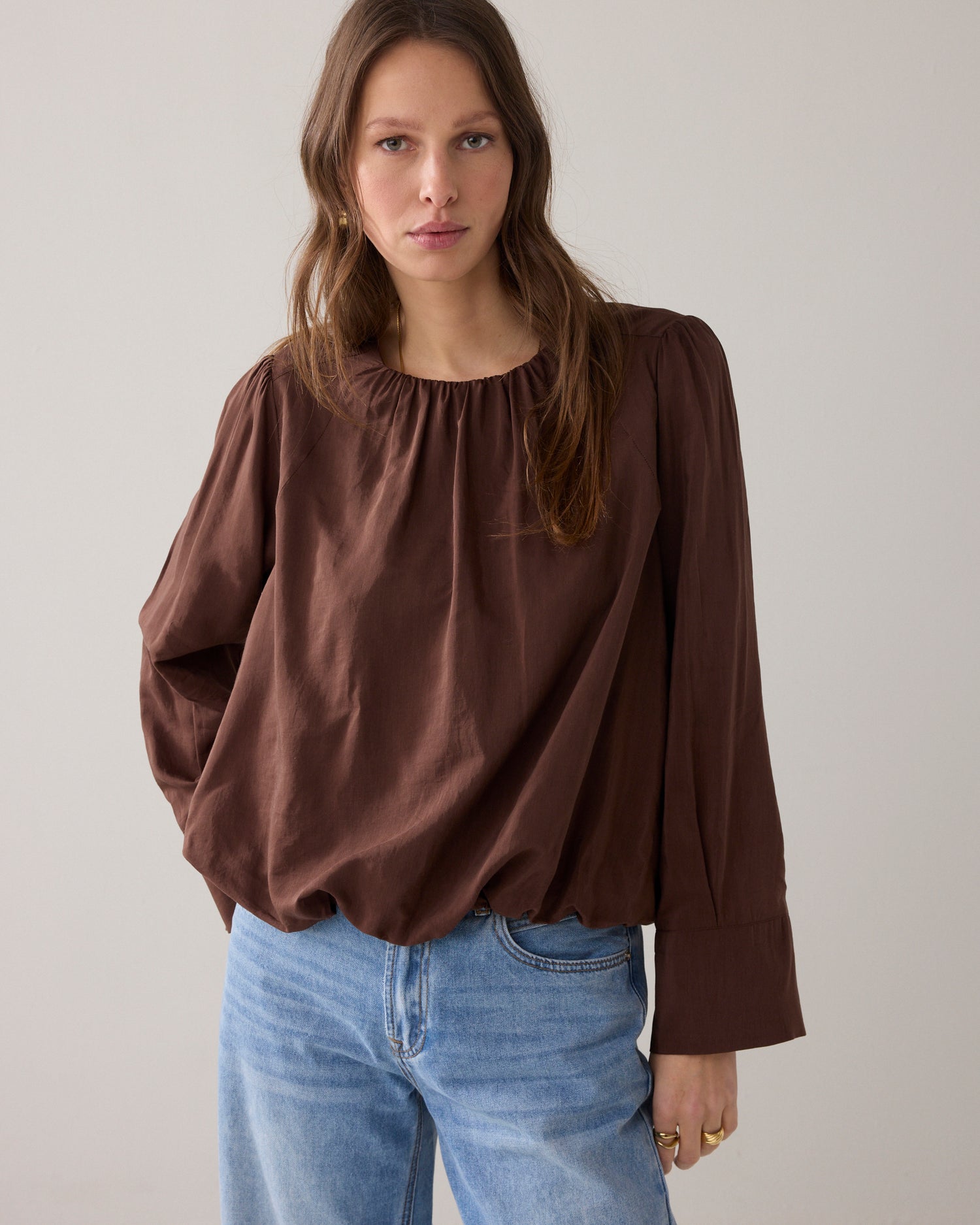 Faltenoberteil mit Schimmer