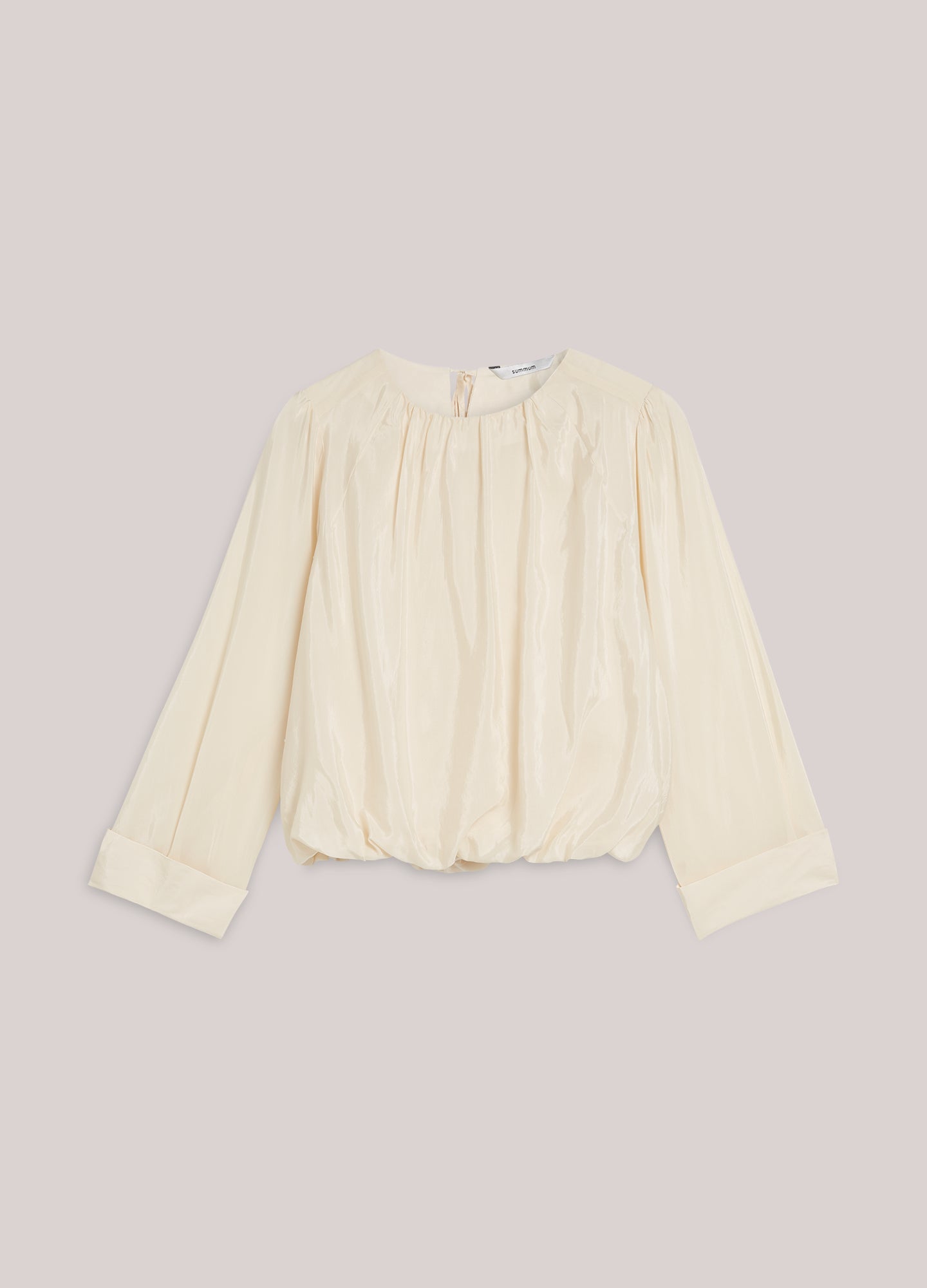 Top met geplooide halslijn